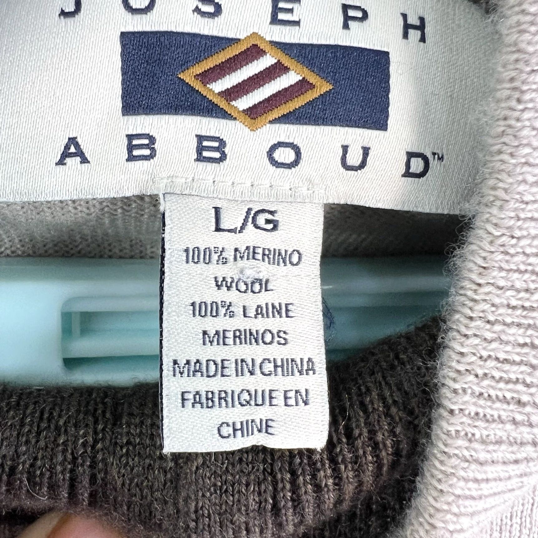 Joseph Abboud VINTAGE Joseph Abboud Men's Sweater 1/4 Zip Wool Pullover Size L Beige Classic Casual Size US L / EU 52-54 / 3 - 6 Thumbnail