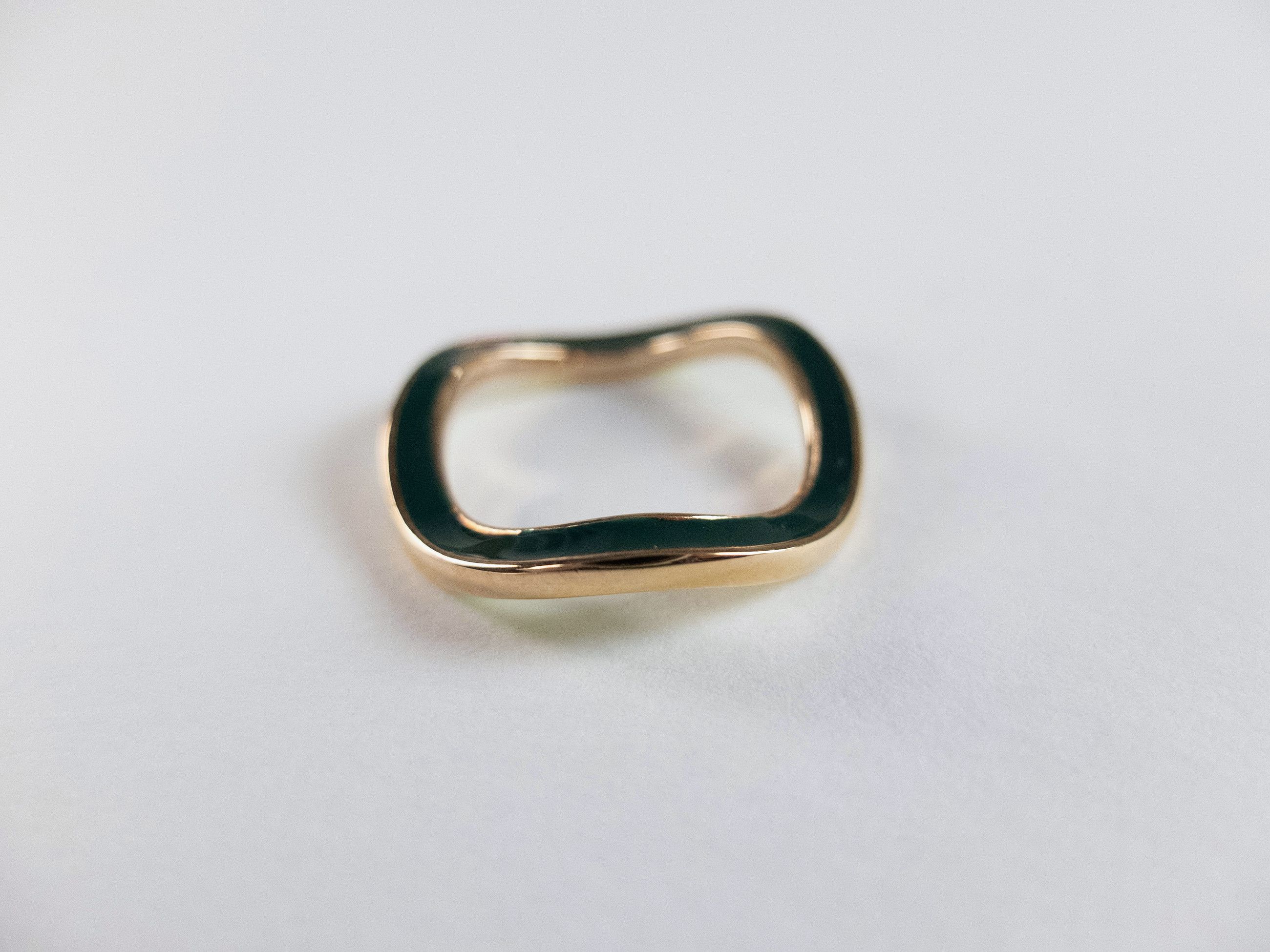 Bottega Veneta BOTTEGA VENETA green and yellow enameled silver ring 8 17 q Size ONE SIZE - 6 Thumbnail