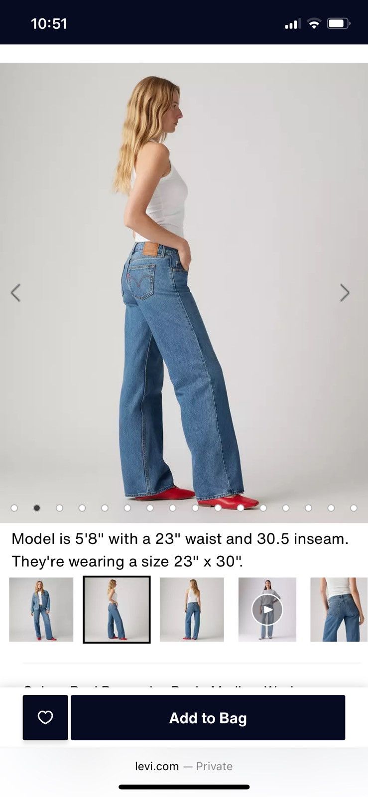 Levi's Levi’s Low Loose Jeans Size 26" / US 2 / IT 38 - 2 Thumbnail