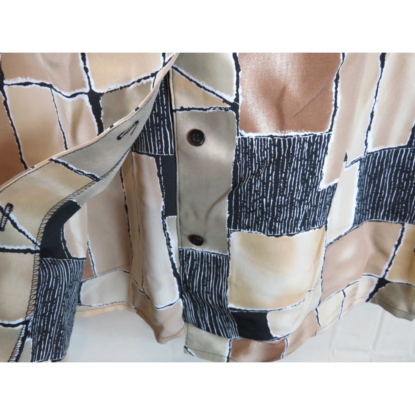Sears VINTAGE Truffles Shirt 1980s NOS brown abstract print Sears L Adult Mens Size L / US 10 / IT 46 - 2 Thumbnail