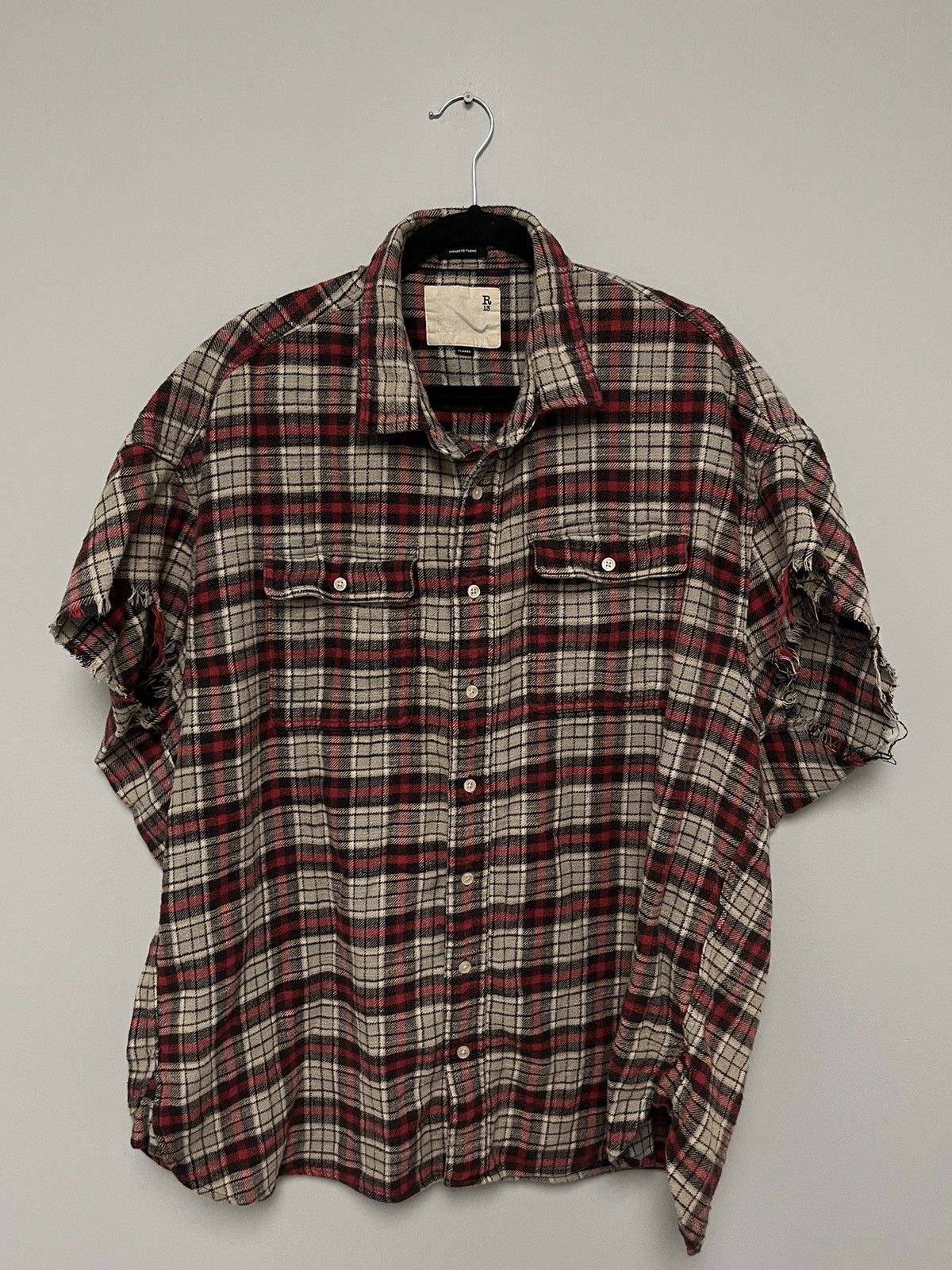 R13 Oversized Cut-off shirt. Large Size L / US 10 / IT 46 - 2 Thumbnail