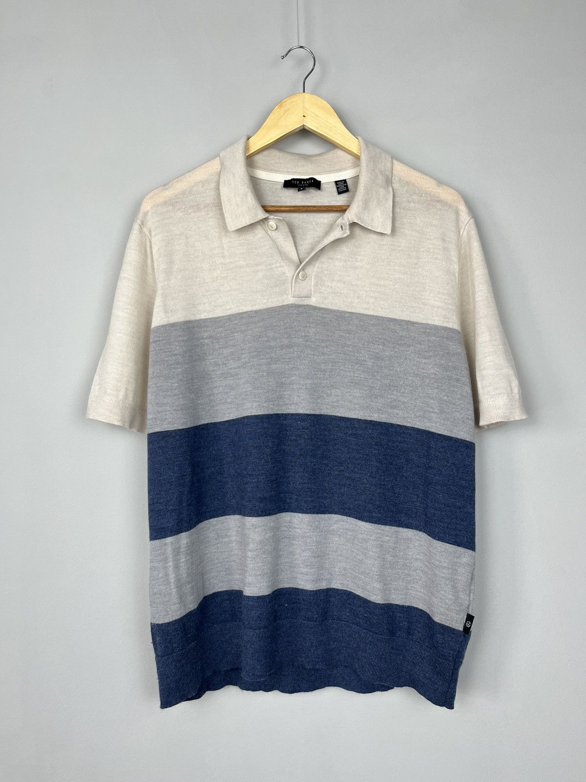 Ted Baker Ted Baker London Luxury Wool Knitted Polo Size US XL / EU 56 / 4 - 1 Thumbnail