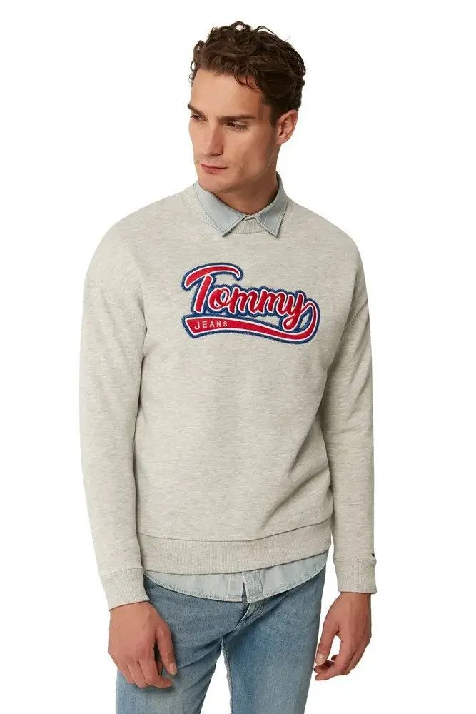 Tommy Hilfiger Tommy Hilfiger Jeans Graphite Gray Big Logo Crewneck Size US S / EU 44-46 / 1 - 1 Thumbnail
