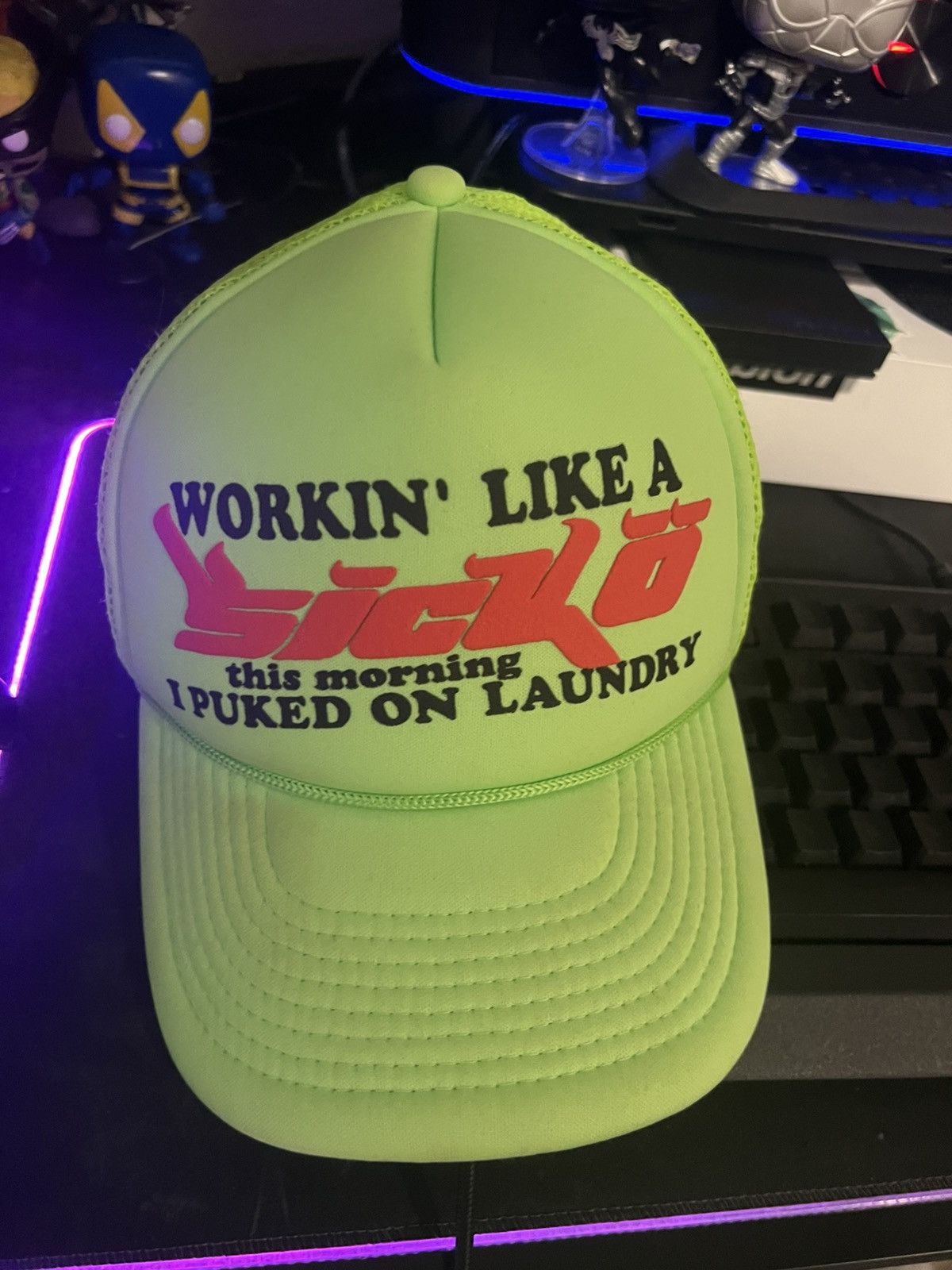 Designer S!ck0 Laundry Trucker Hat Size ONE SIZE - 2 Thumbnail