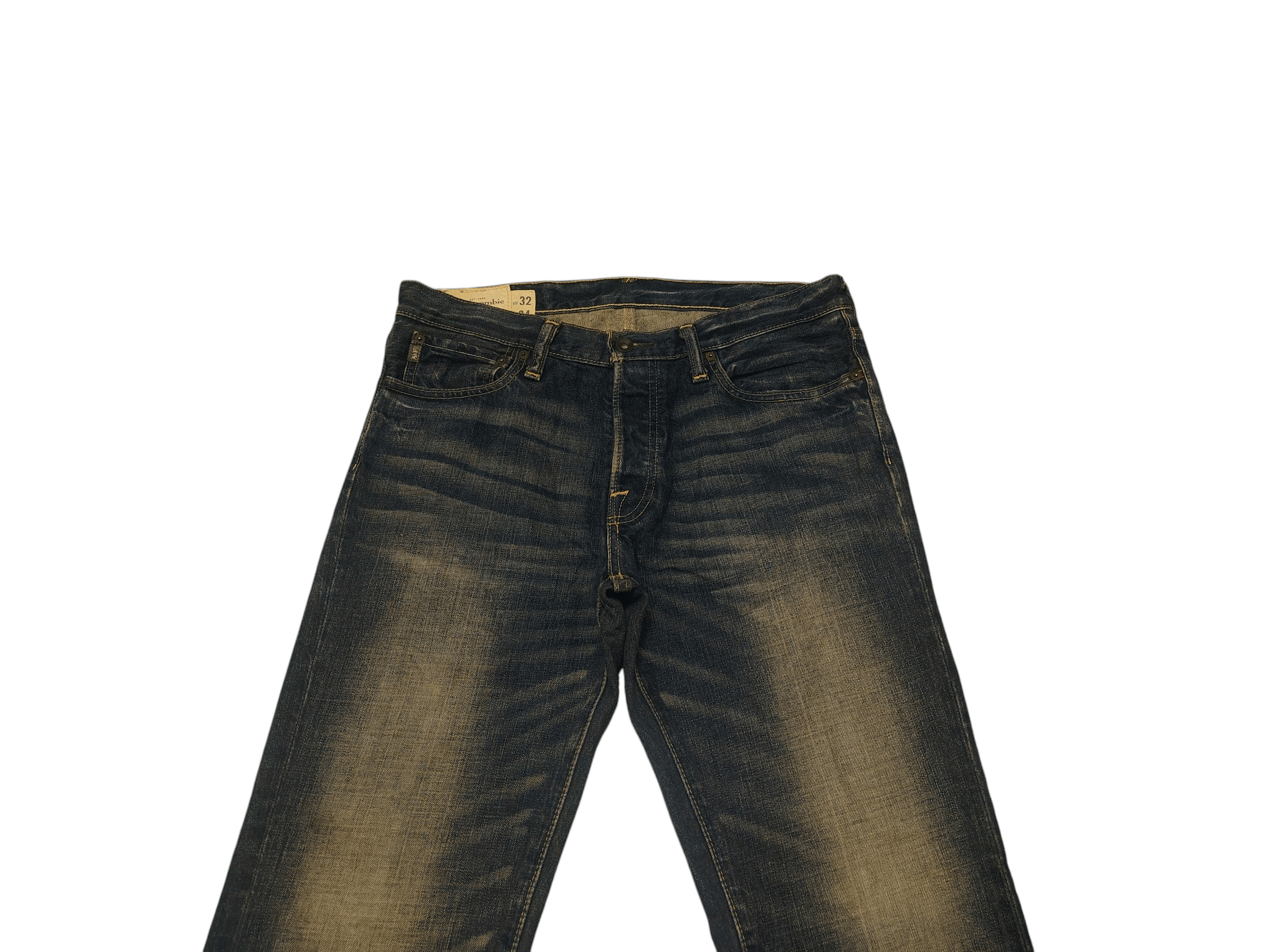 If Six Was Nine Abercrombie & Fitch Baxter Low Rise Slim Boot Flared Jeans Size US 34 / EU 50 - 5 Thumbnail