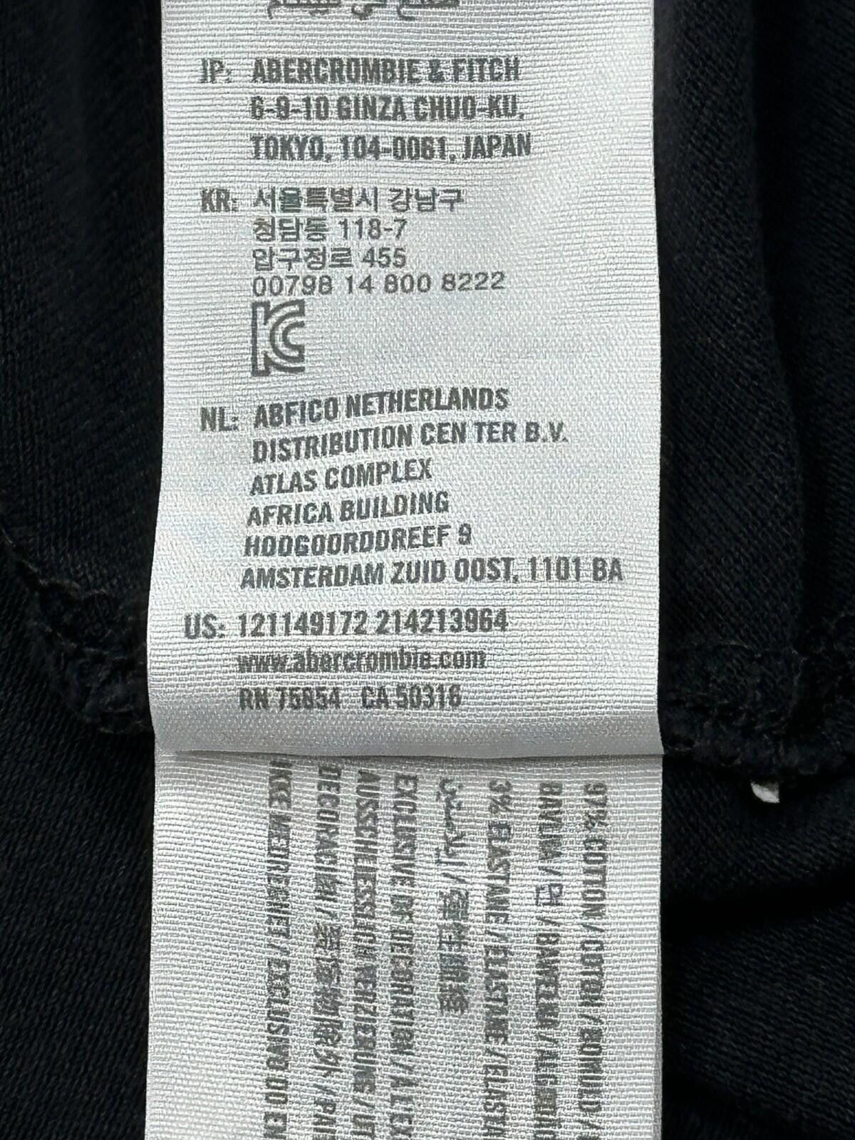 Abercrombie & Fitch Abercrombie Fitch 1/4 Button S/S Polo Shirt Black Mens M Size US M / EU 48-50 / 2 - 8 Thumbnail