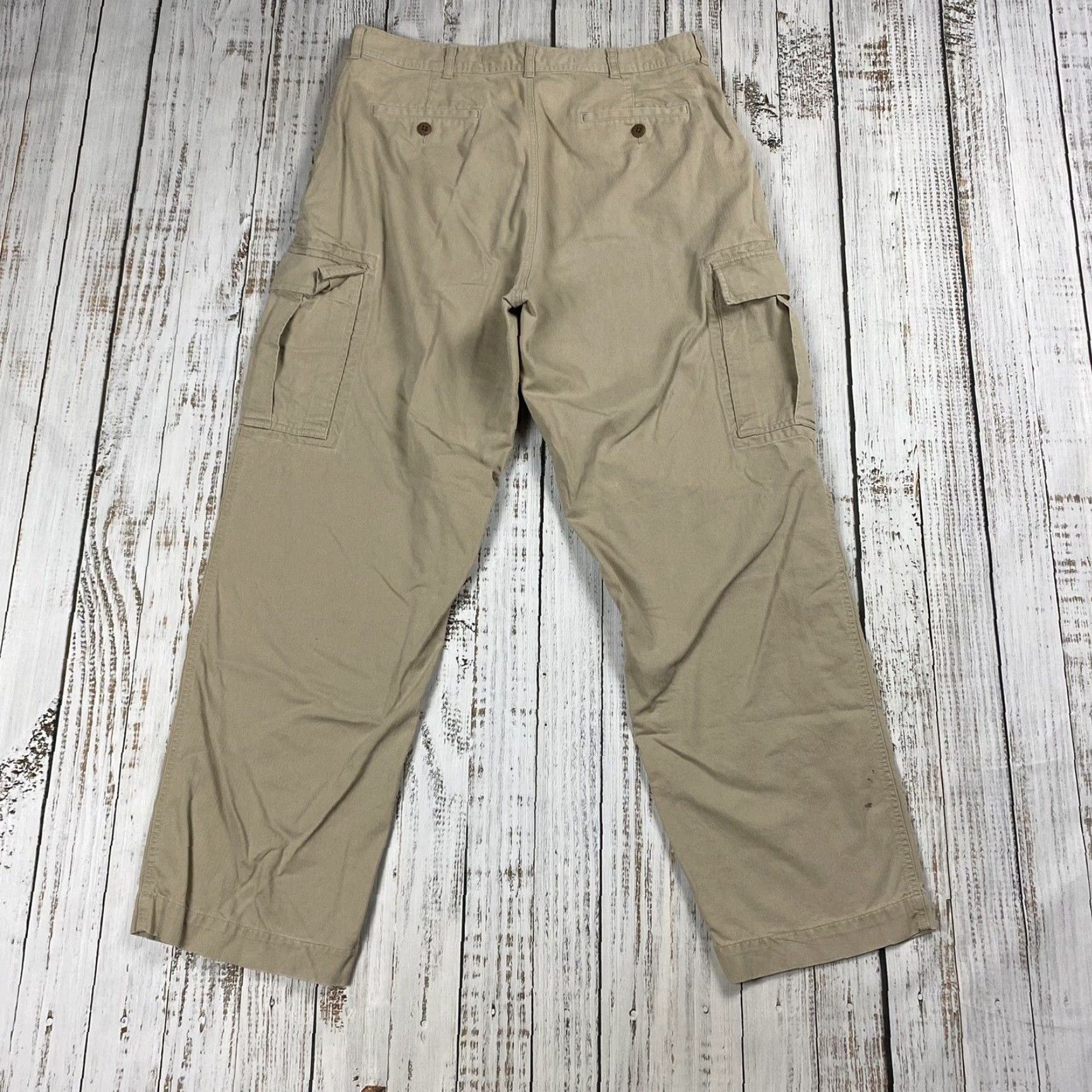 Polo Ralph Lauren VINTAGE Polo Ralph Lauren Cargo Pants Men 38 Herringbone Twill Khaki Military 90s Classic Size US M / EU 48-50 / 2 - 7 Thumbnail