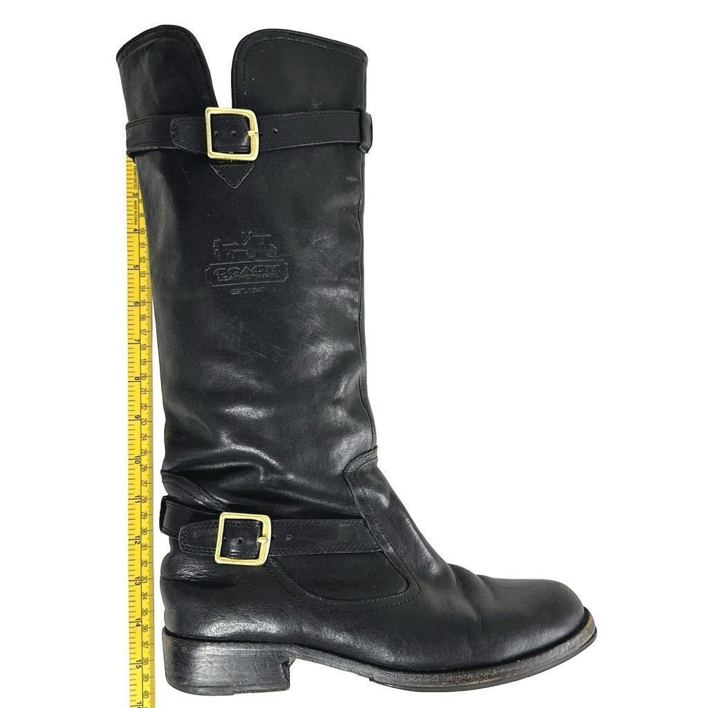 Coach Vintage Coach Whitney Black Leather Knee High Boots US 7.5B Size US 7.5 / IT 37.5 - 19 Thumbnail