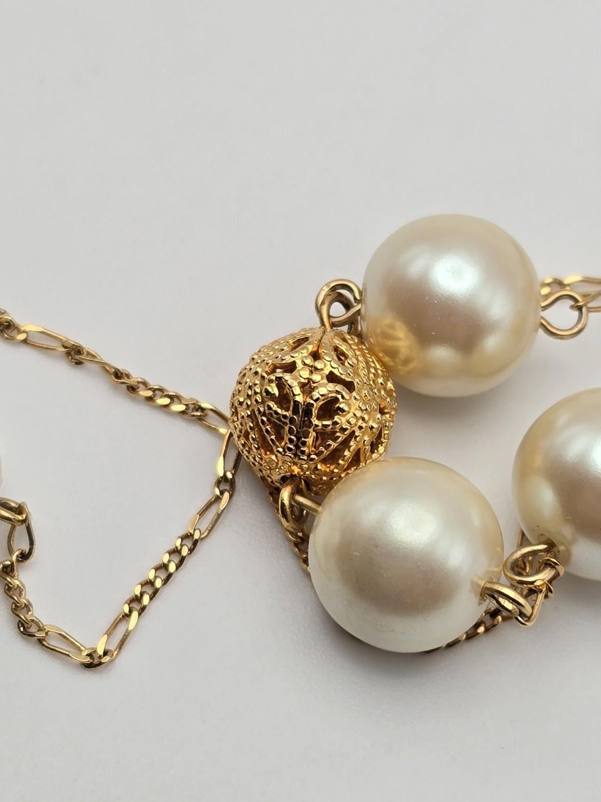 Other Vintage GJD Mexico Necklace 30" Gold Tone Filigree Pearls Size ONE SIZE - 7 Thumbnail