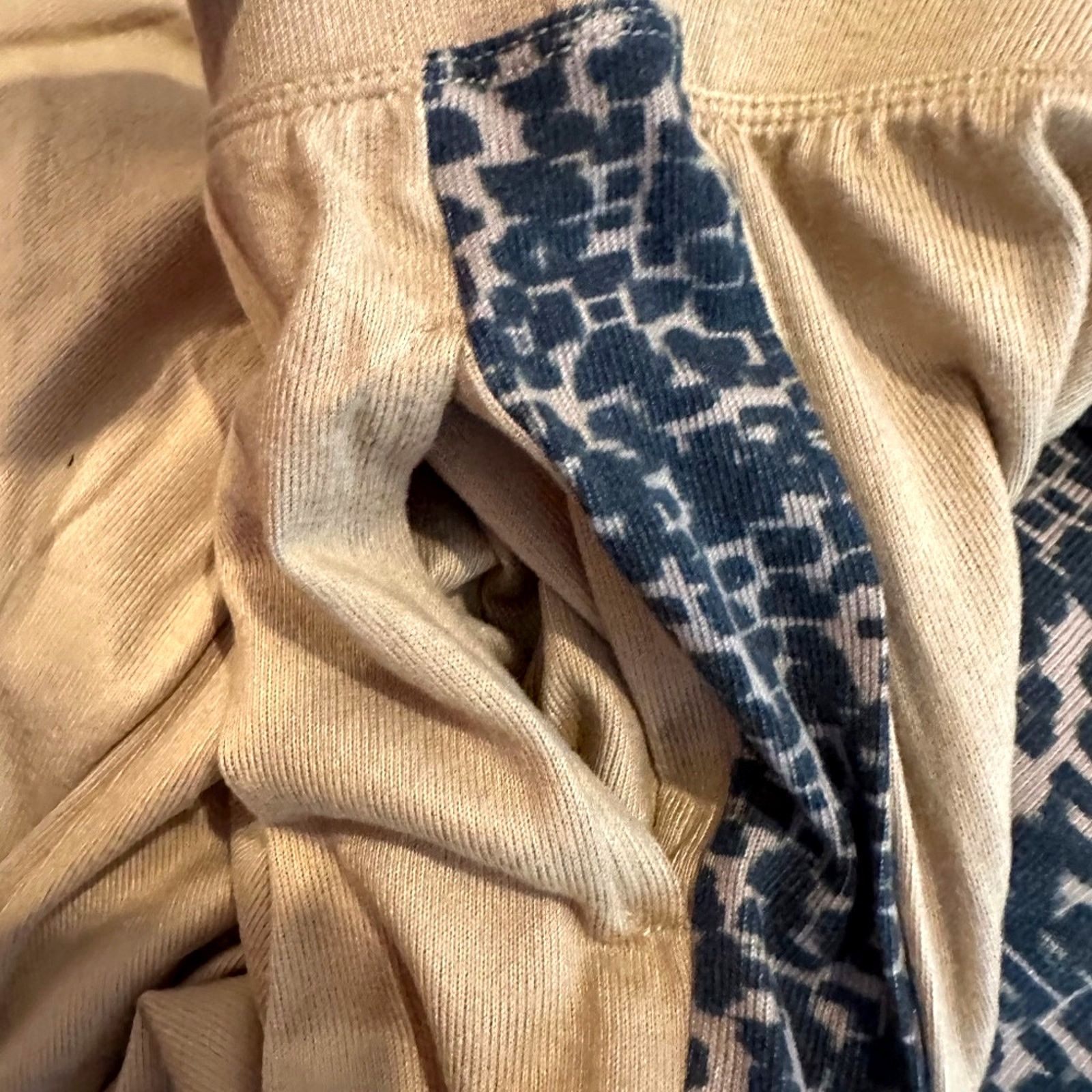 Other Retreat Rhonda Shear Knit Pants Suntan Abstract Animal L Size 33" - 8 Thumbnail