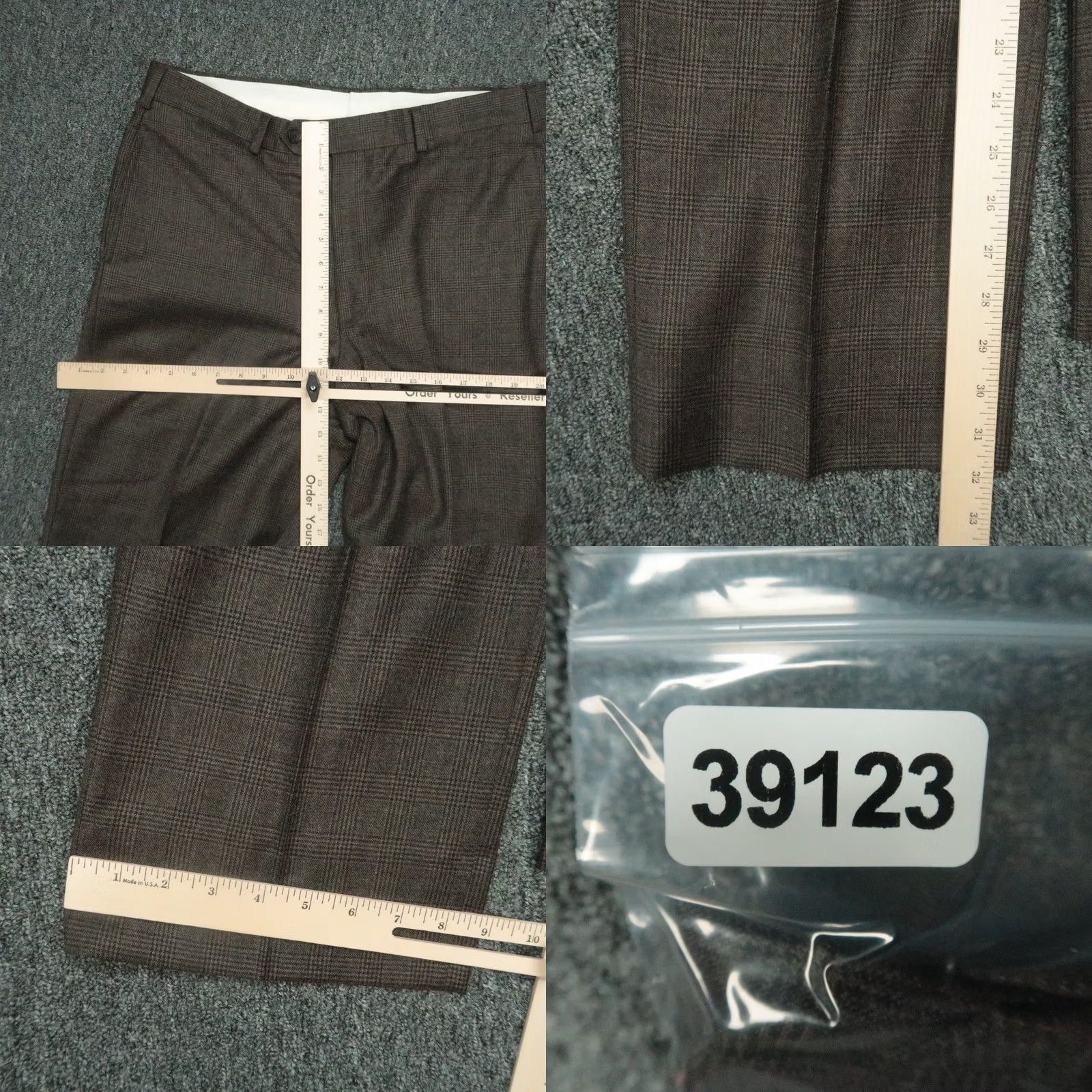 Brooks Brothers Brooks Brothers Pants Mens 35x32 Brown Glen Plaid Wool 346 Flat Front Lined Size US 35 - 8 Thumbnail