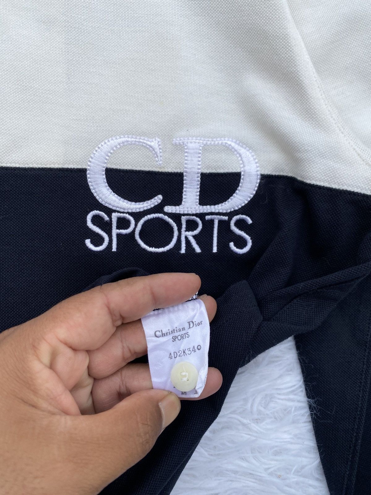 Christian Dior Monsieur Rare Vintage 90s Christian Dior Sport Spellout Polo Shirt Size US M / EU 48-50 / 2 - 12 Thumbnail