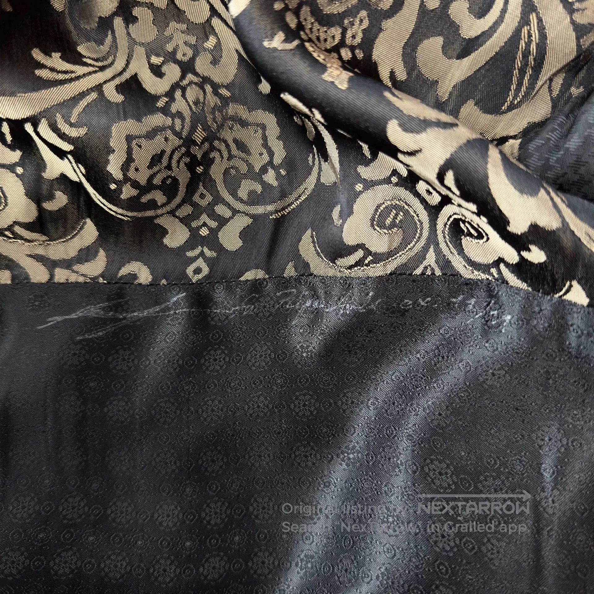 Geoffrey B. Small black mix fabric collarless jacket. Size US S / EU 44-46 / 1 - 5 Thumbnail