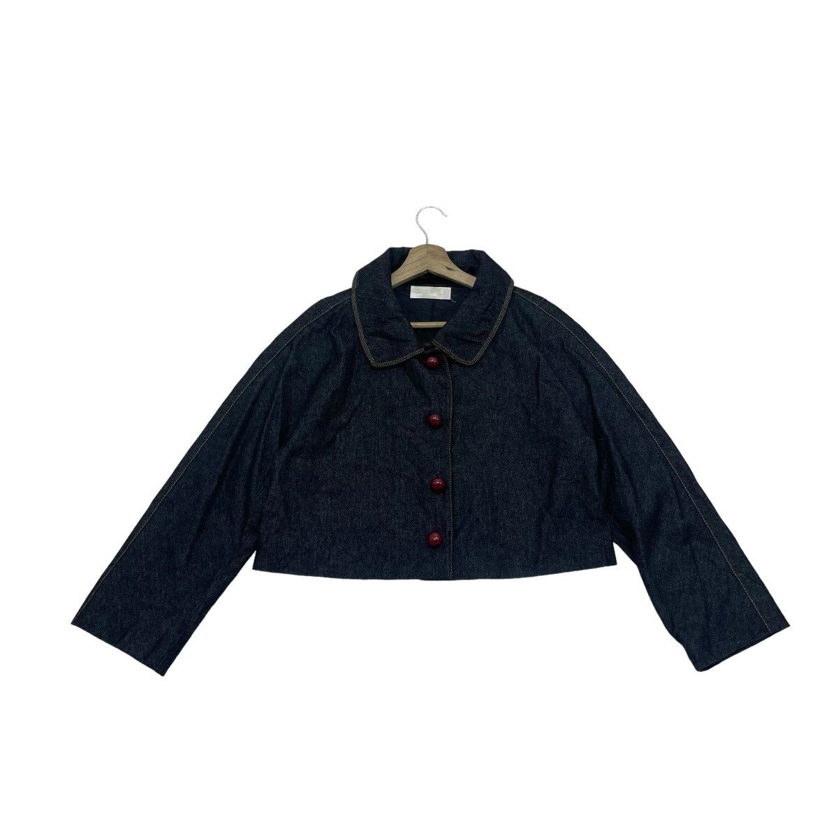 Other Italian Designer Mantu Crop Denim Jacket Size M / US 6-8 / IT 42-44 - 1 Thumbnail