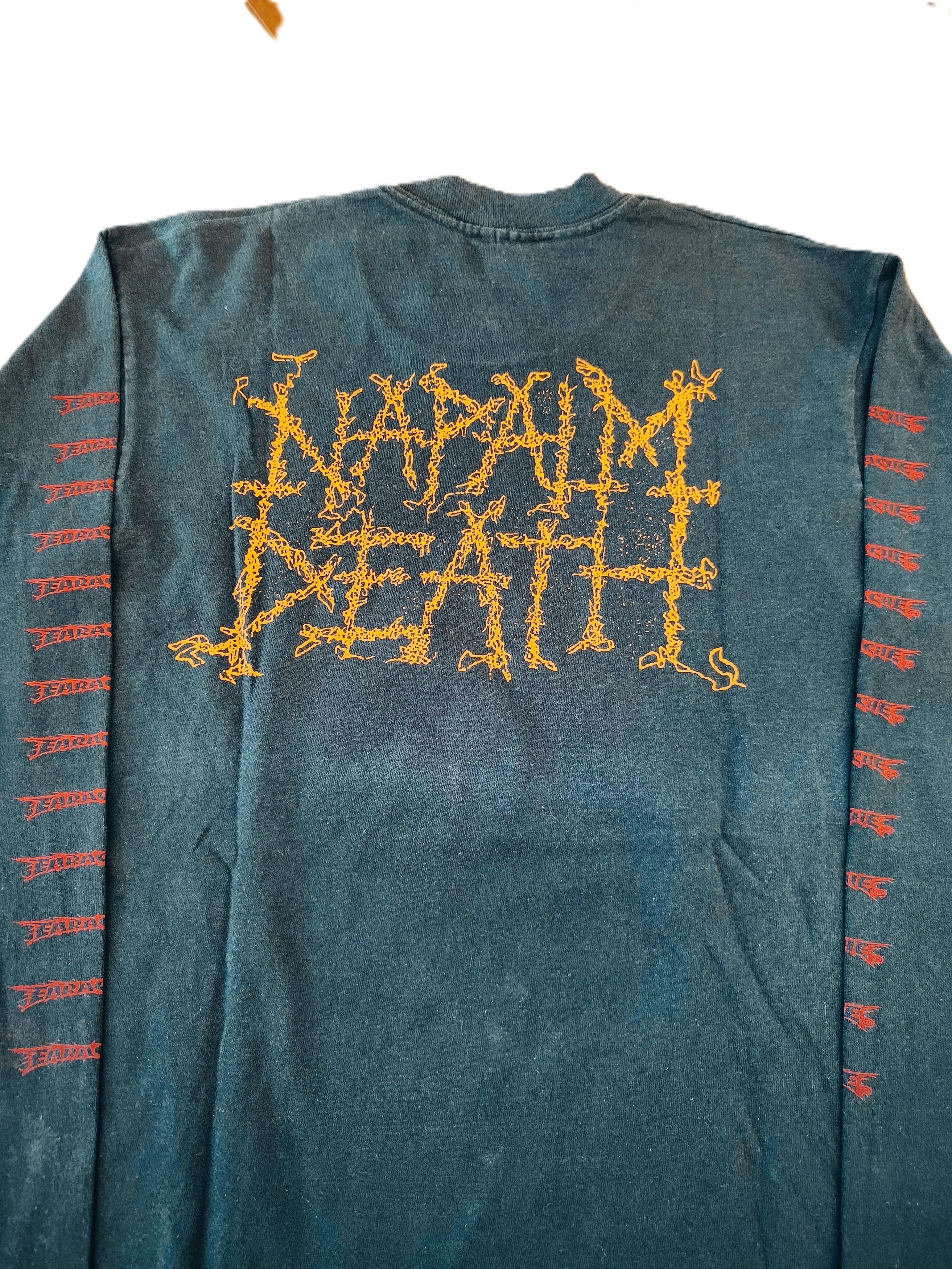 Band Tees Vintage 1991 Napalm Death Longsleeve Brujeria Terrorizer Size US L / EU 52-54 / 3 - 4 Thumbnail