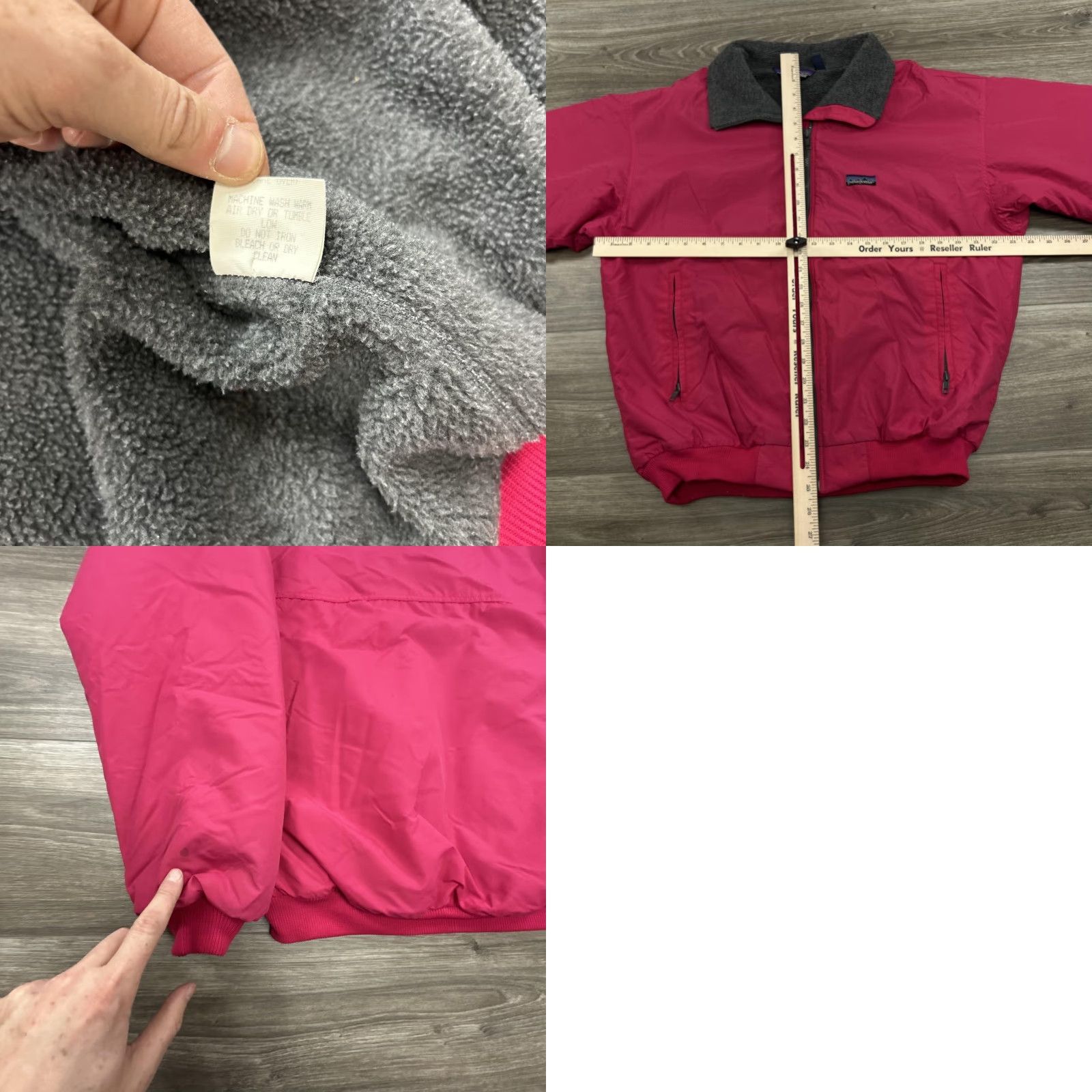 Patagonia VINTAGE Patagonia Jacket Womens L Pink 90s Shelled Synchilla Bomber Zip Full-Zip Pockets Made in USA Size L / US 10 / IT 46 - 8 Thumbnail