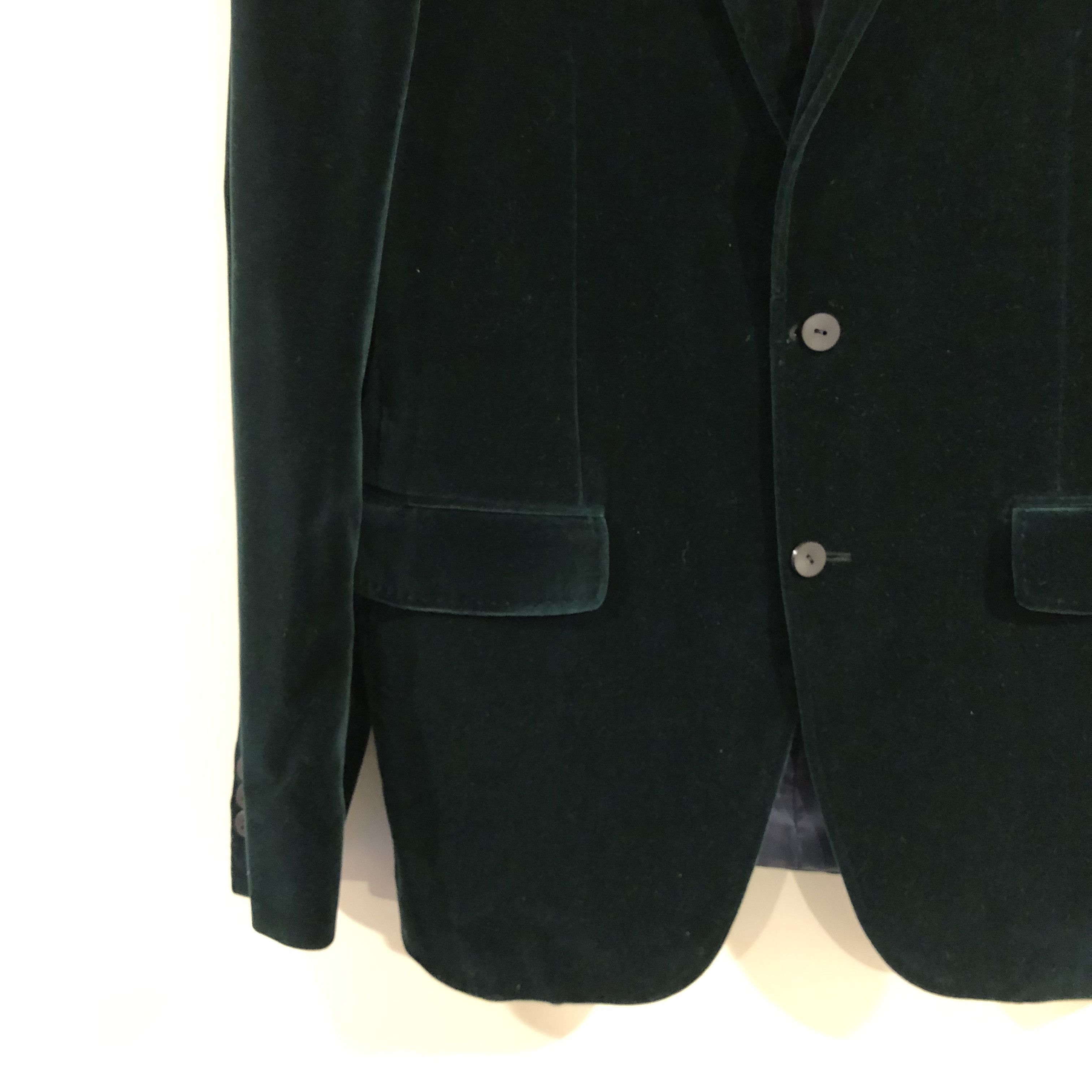 J.P. Tilford Samuelsohn Green Velvet Blazer Size 42L - 4 Thumbnail