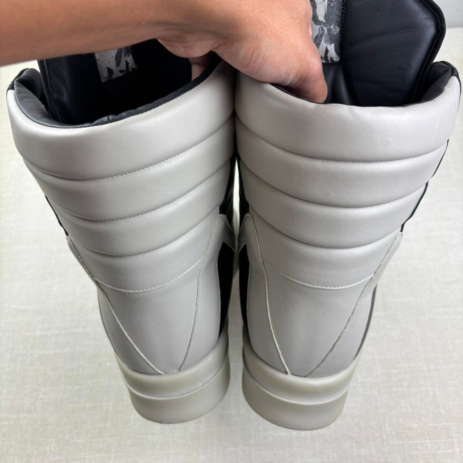 Rick Owens Rick Owens Porterville Mega Geobasket “Black Pearl” 12M Size US 12 / EU 45 - 6 Thumbnail