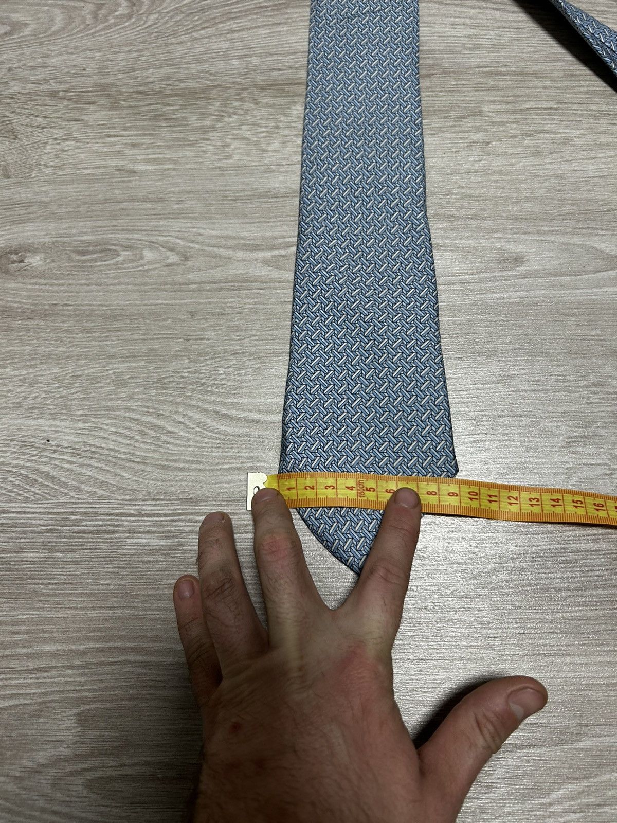 Hermes Authentic HERMES Paris 100% Silk Necktie Navy Blue Size ONE SIZE - 8 Thumbnail