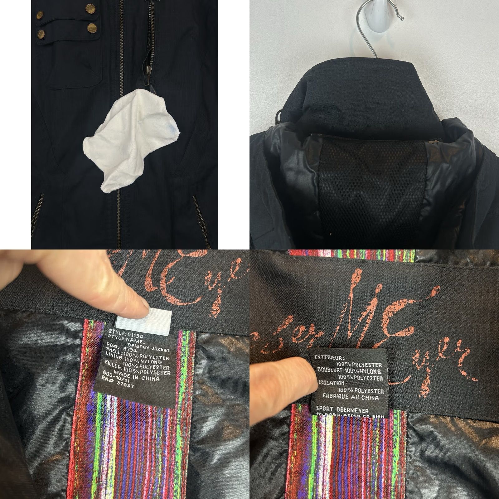 Obermeyer Obermeyer Hooded Ski Jacket Womens Small Black Pocket Zipper Snowboard Size S / US 4 / IT 40 - 8 Thumbnail