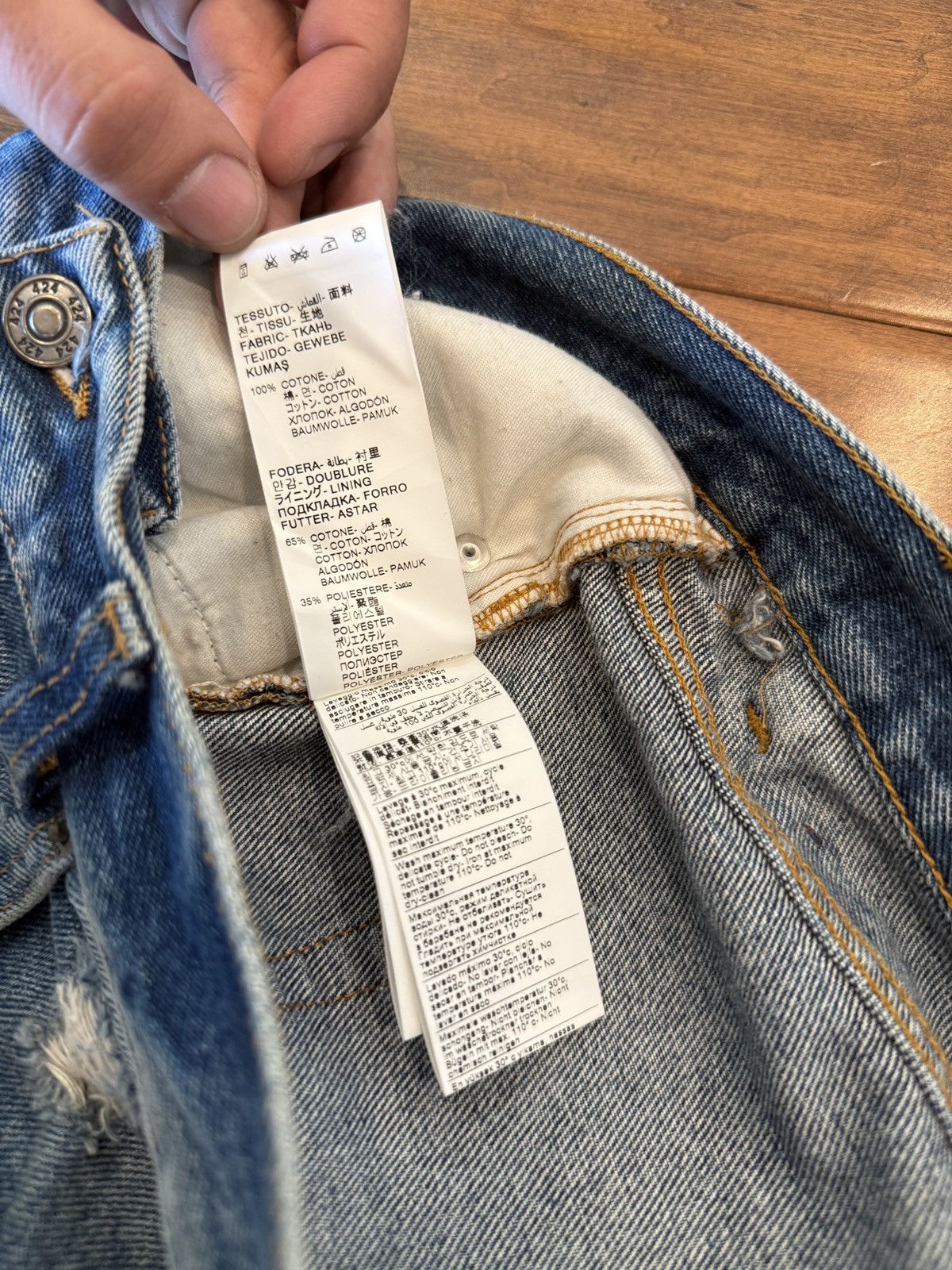 424 424 Distressed Straight Leg jeans Size US 34 / EU 50 - 9 Thumbnail