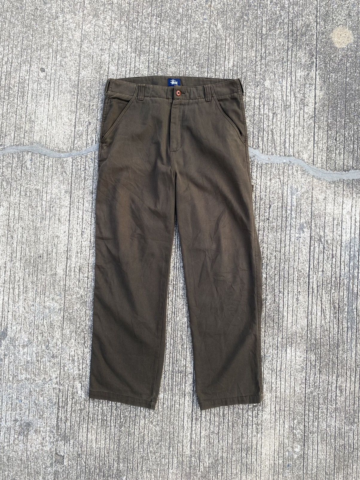Stussy Vintage Stussy Carpenter Pants Green Size US 35 - 1 Thumbnail