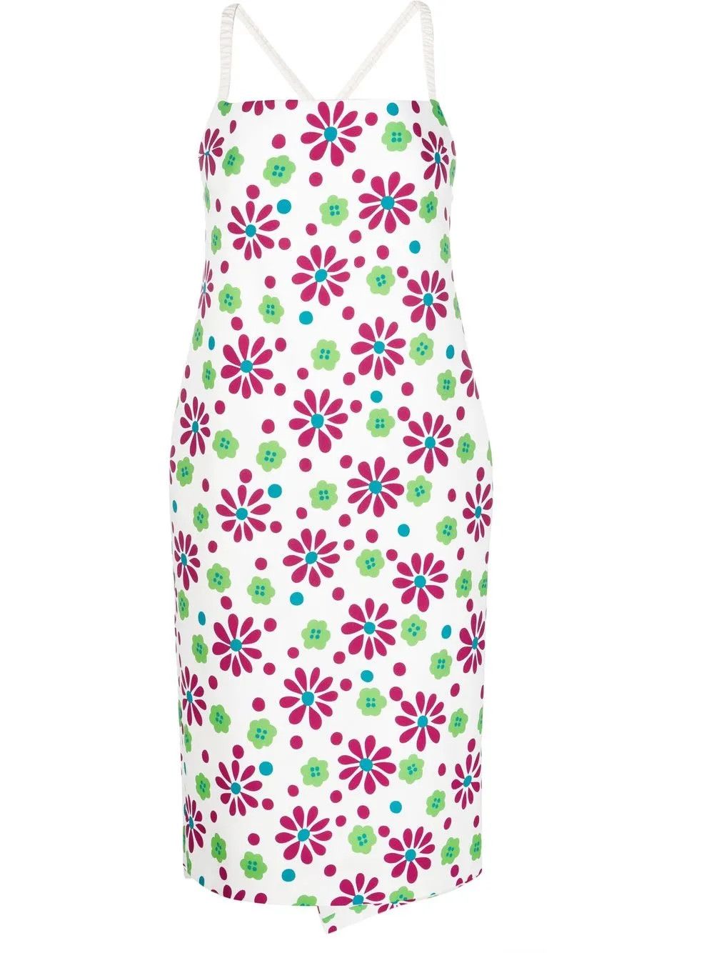 Saint Laurent Paris o1y0126 Midi Dress in Multicolor Size M / US 6-8 / IT 42-44 - 1 Thumbnail