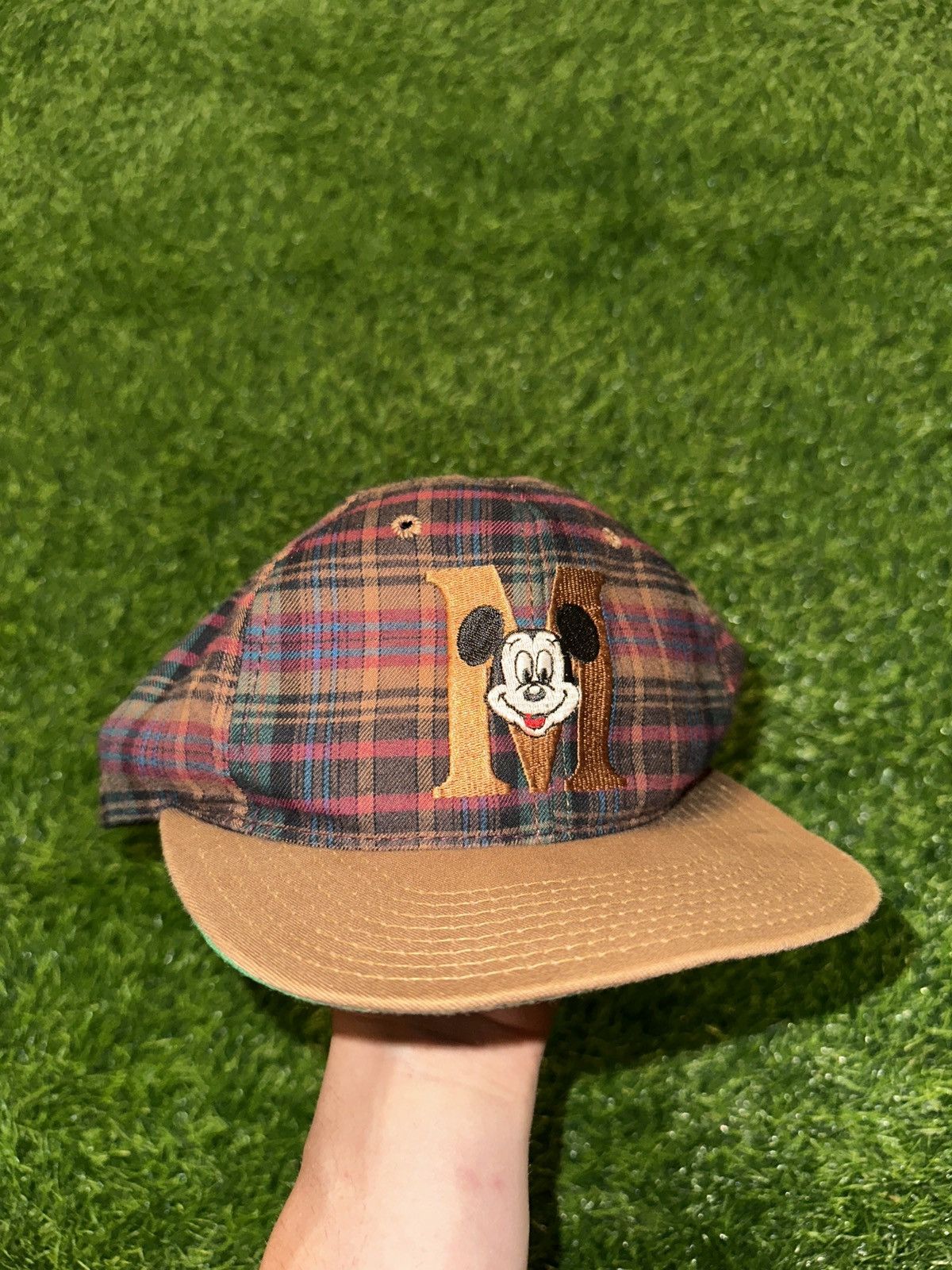 Disney Vintage disney mickey mouse plaid adjustable hat Size ONE SIZE - 1 Thumbnail