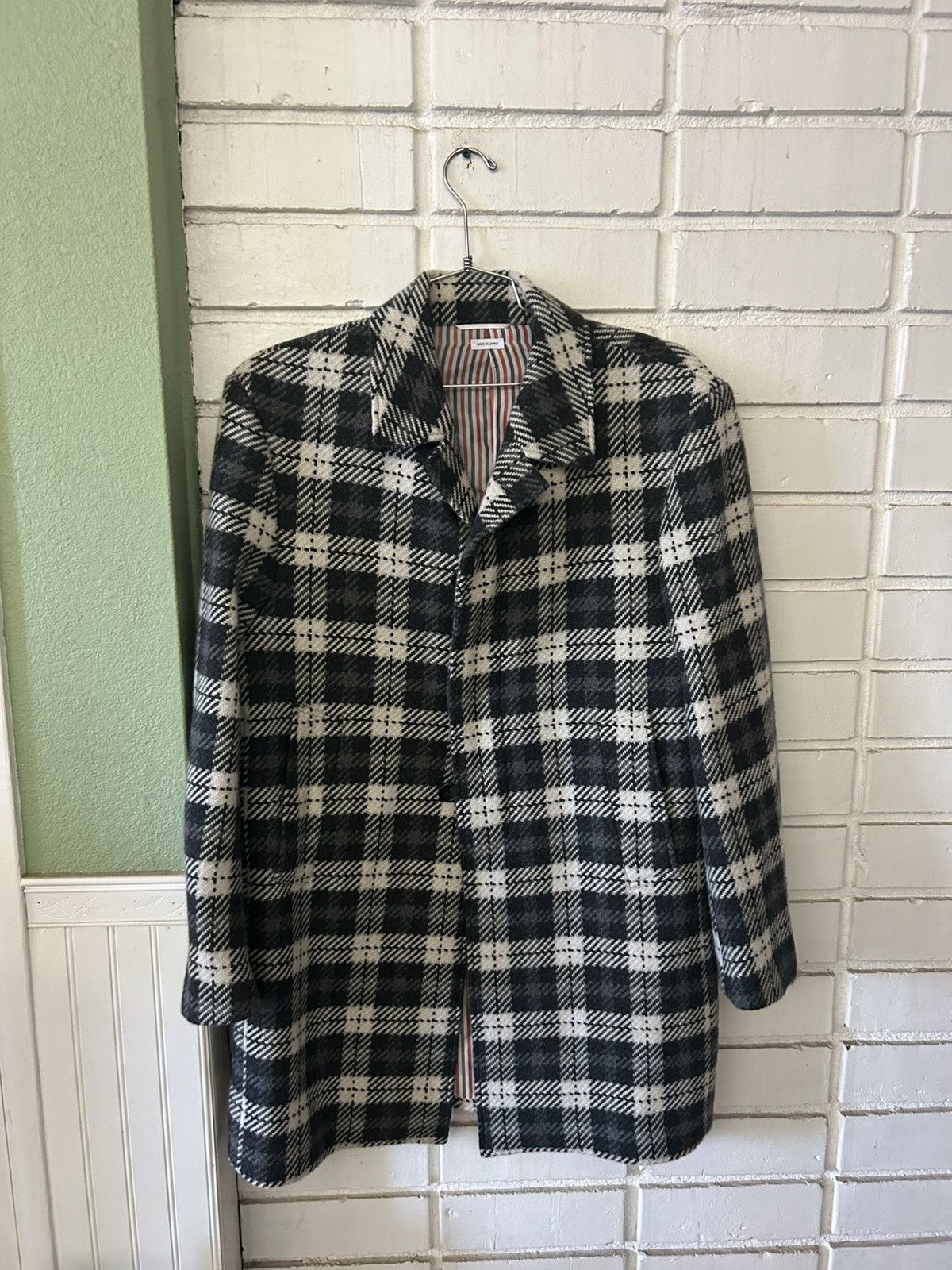 Thom Browne Thom Browne Cashmere Plaid Coat (sz3) Size US L / EU 52-54 / 3 - 1 Thumbnail