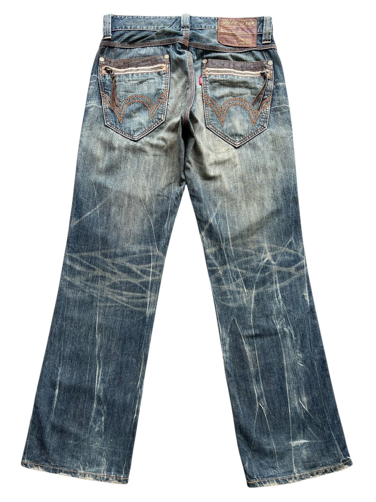Edwin Vintage Edwin Function Distressed Mudwash Denim Jeans 33x32 Size US 33 - 3 Thumbnail