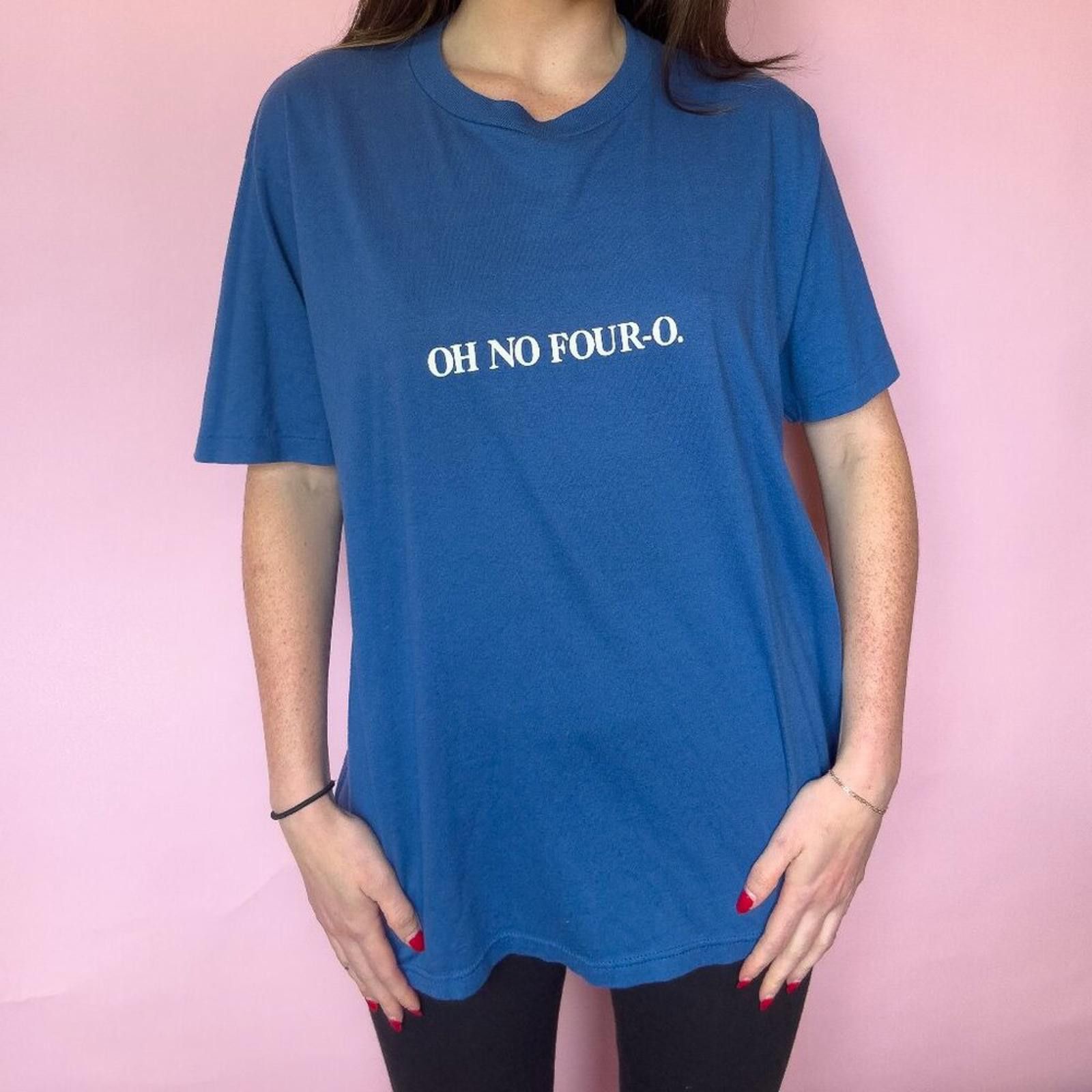 Jerzees 1980S JERZEES OH NO 40 T-SHIRT Size US XL / EU 56 / 4 - 1 Thumbnail