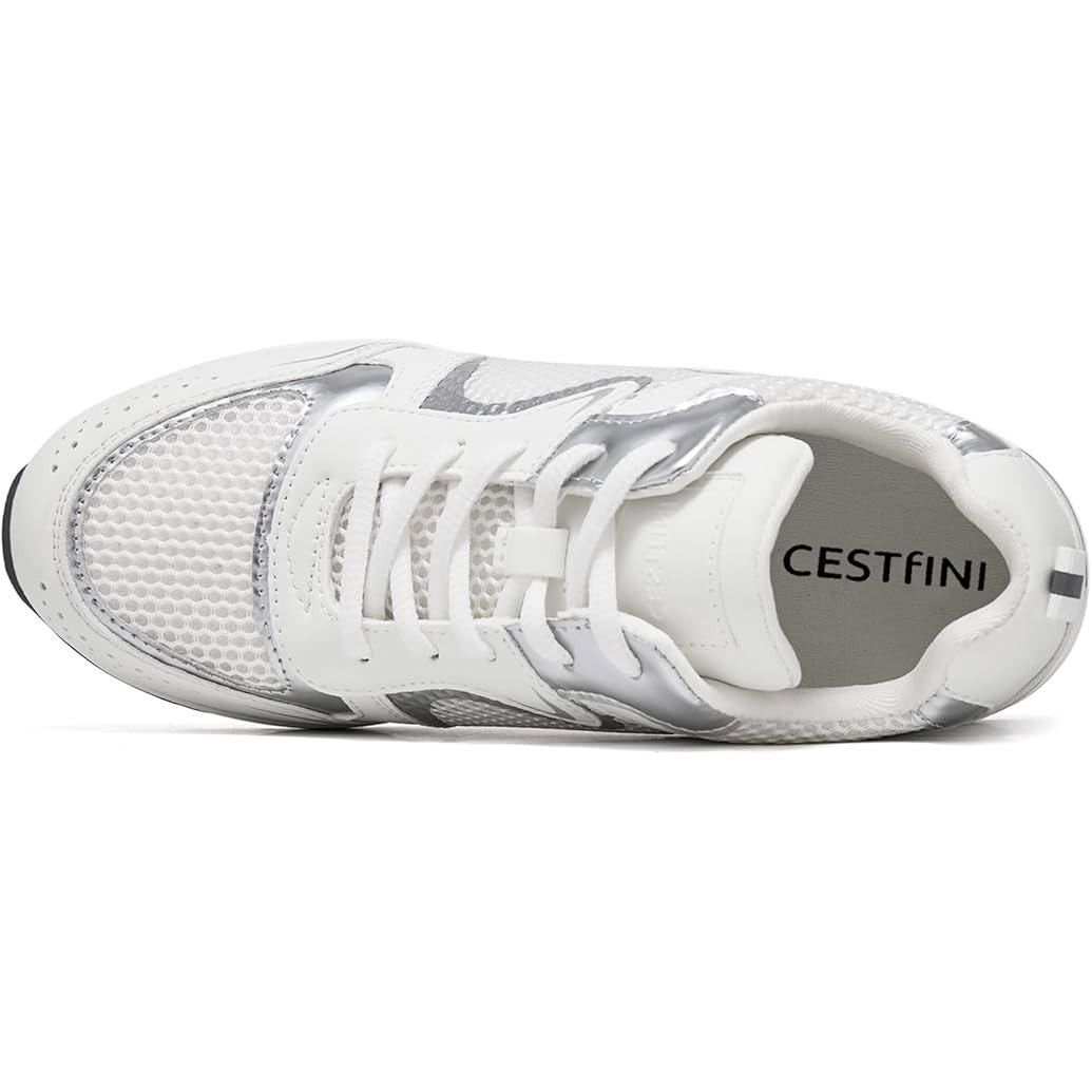 Other Cestfini Women's Size 9 White Lace Up Wedge Heel Sneakers Size US 9 / EU 42 - 3 Thumbnail