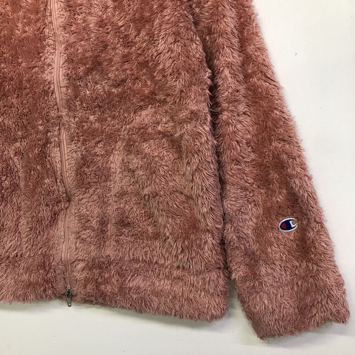 Champion Champion Women Winter Fluffy Pink Fleece Jacket Size L / US 10 / IT 46 - 6 Thumbnail