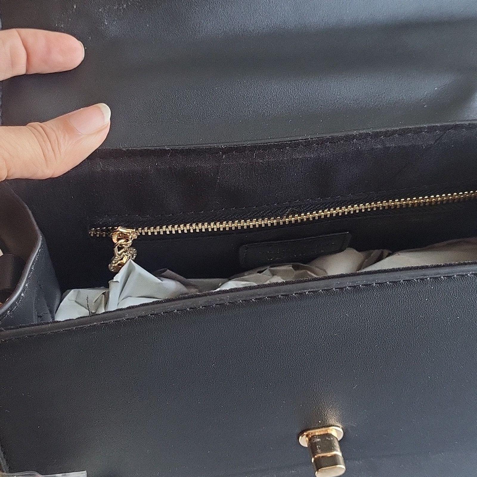 Valentino Valentino Orlandi Black Vegan Leather Handbag Size ONE SIZE - 11 Thumbnail