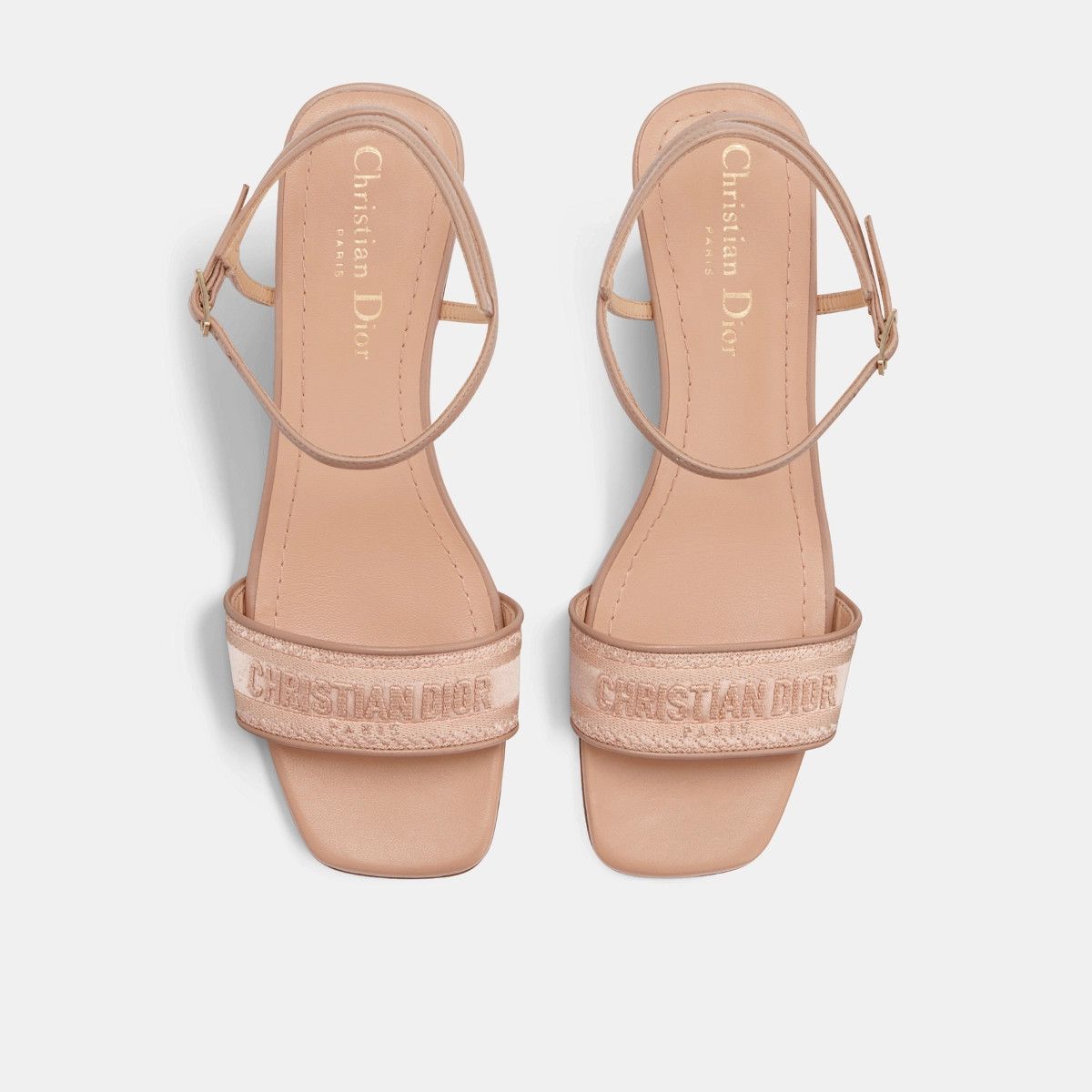 Dior o1bcso1str0226 Dway Heeled Sandal in Beige/Nude Size US 9 / IT 39 - 4 Thumbnail