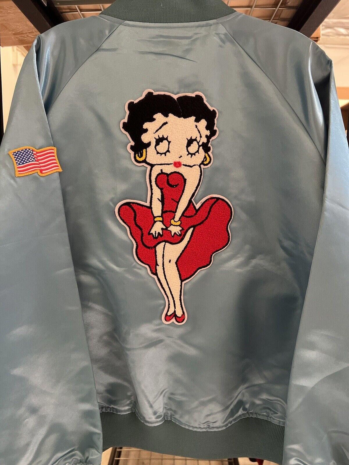 Supreme SS16 SUPREME X BETTY BOOP SATIN CLUB JACKET LIGHT BLUE Size US M / EU 48-50 / 2 - 4 Thumbnail