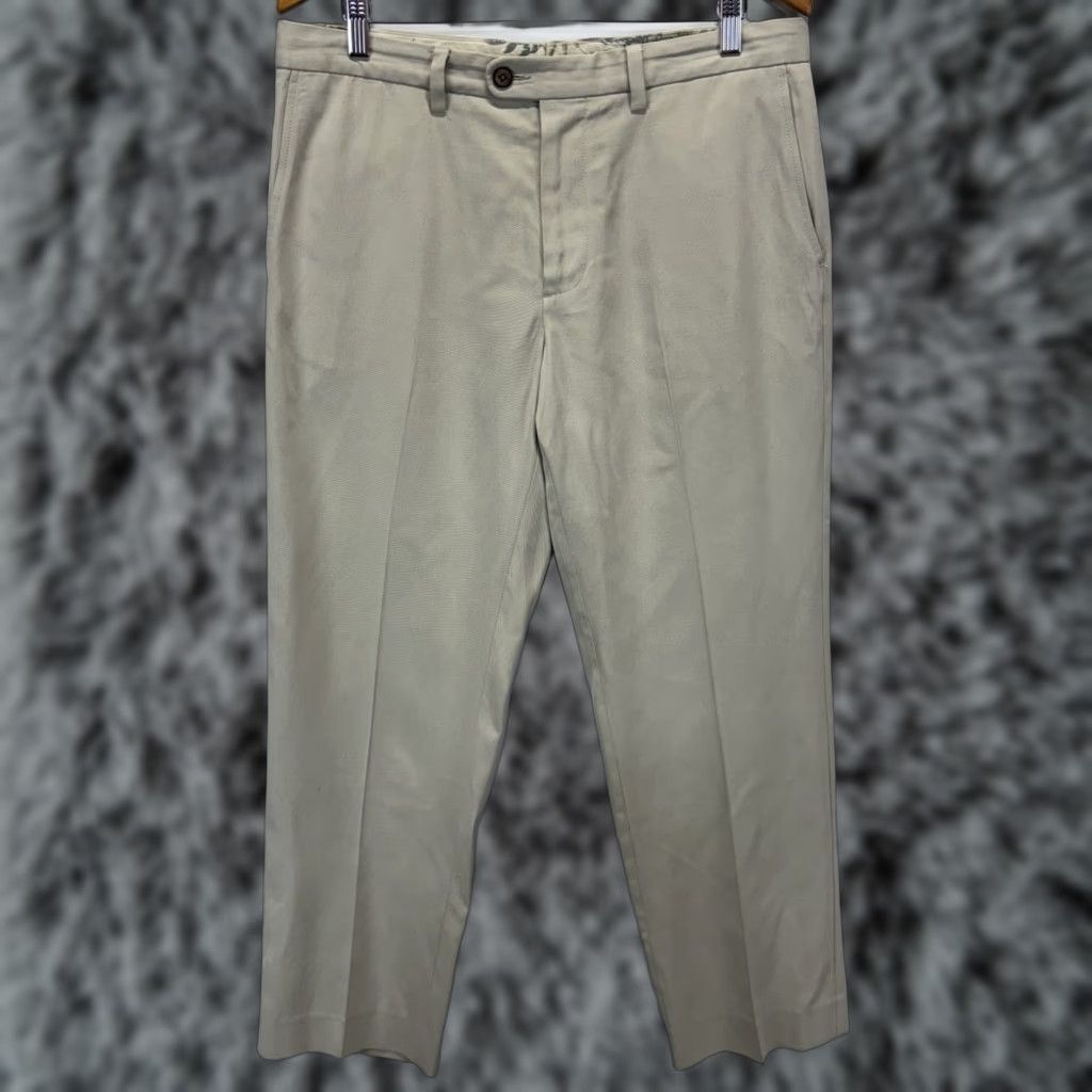 Tommy Bahama TOMMY BAHAMA Silk Blend Pants Trousers 34x30 Mens Beige Beach Flat Front Size US 34 / EU 50 - 1 Thumbnail