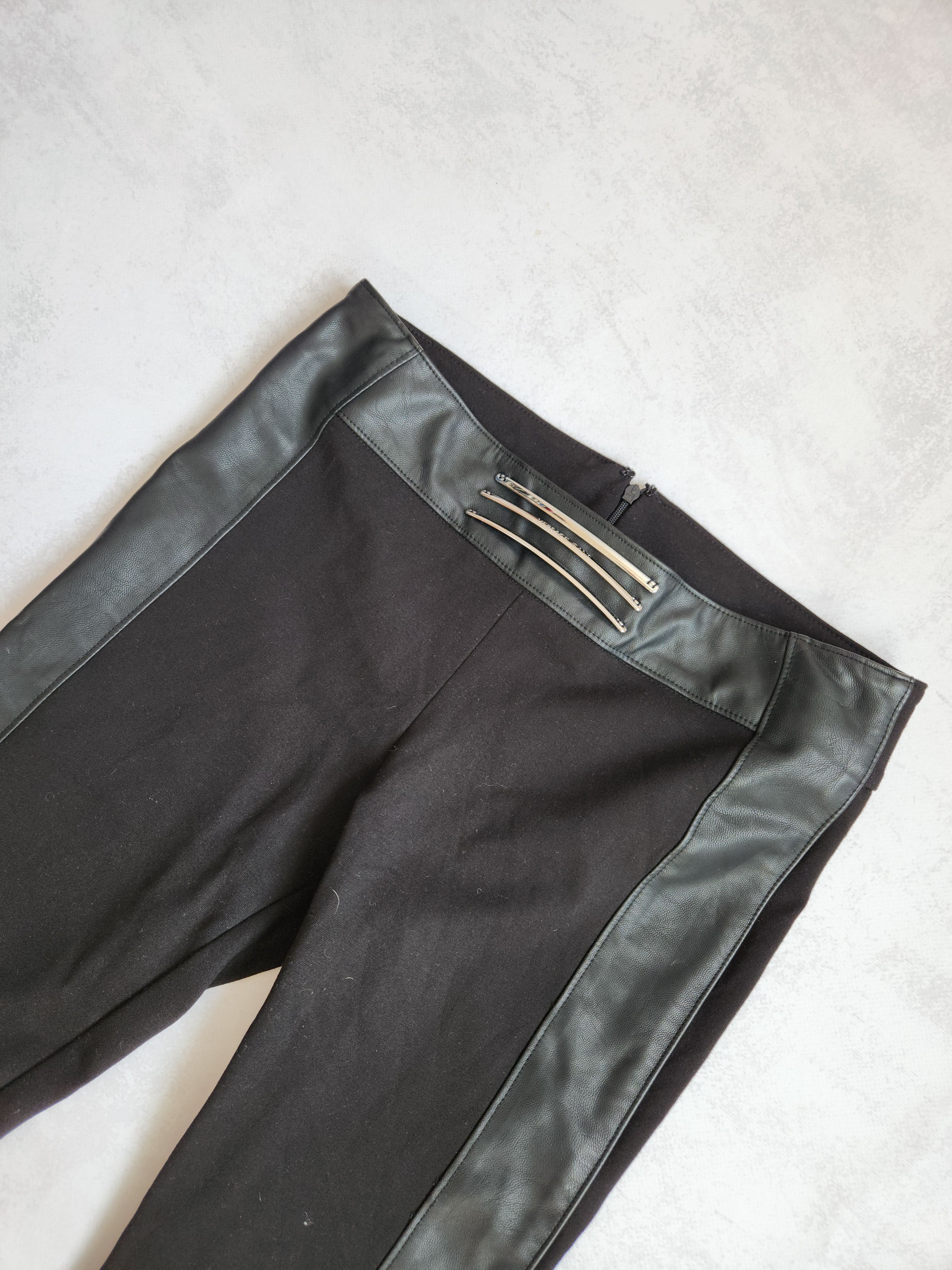 Versace Versace jenas leather inserts leggings pants Size 32" / US 10 / IT 46 - 8 Thumbnail
