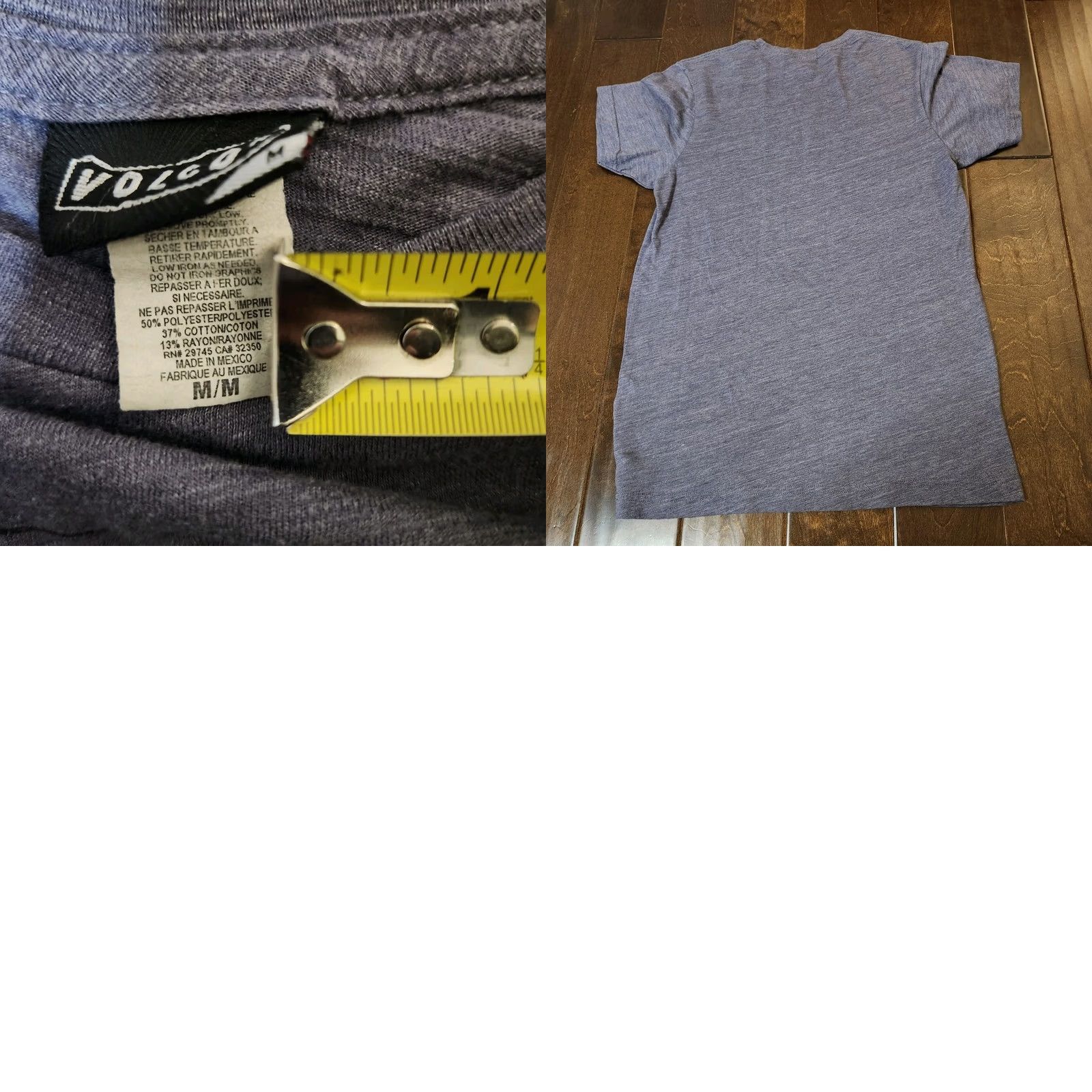 Volcom Volcom Men's Gray Heathered Short Sleeve T-shirt Tee M Graphic Print Crew Neck T-Shirt, Cotton Blend, Regular Fit, Easy Care, Mexico, Men Size US M / EU 48-50 / 2 - 9 Thumbnail
