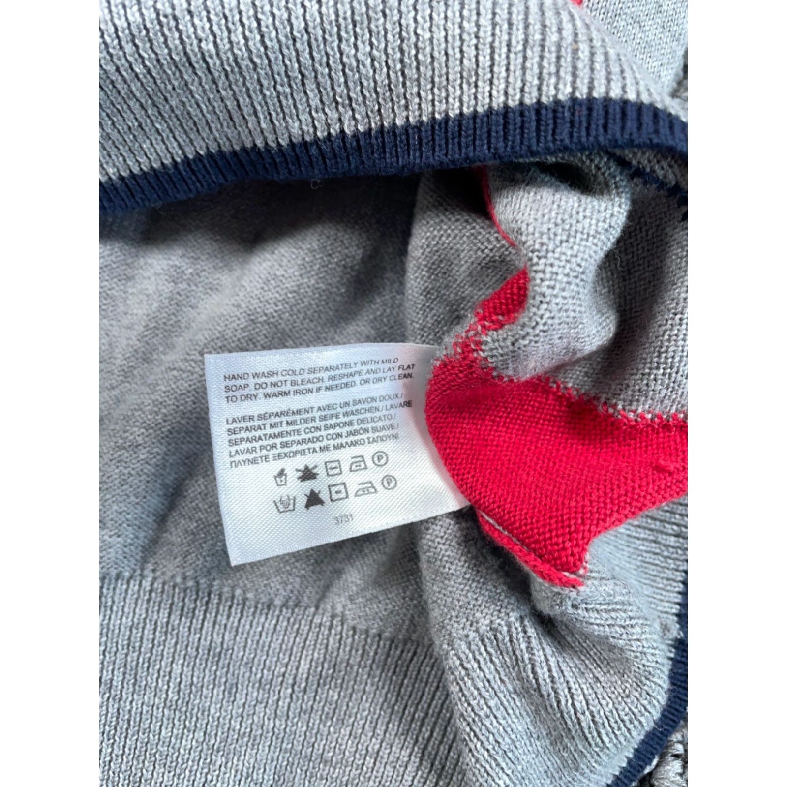 Brooks Brothers Brooks Brothers Sweater Argyle Diamond Pattern V-Neck Adult Large Gray Red Cotton Wool Pullover Knit Casual Classic Preppy Retro Mens Size US L / EU 52-54 / 3 - 5 Thumbnail