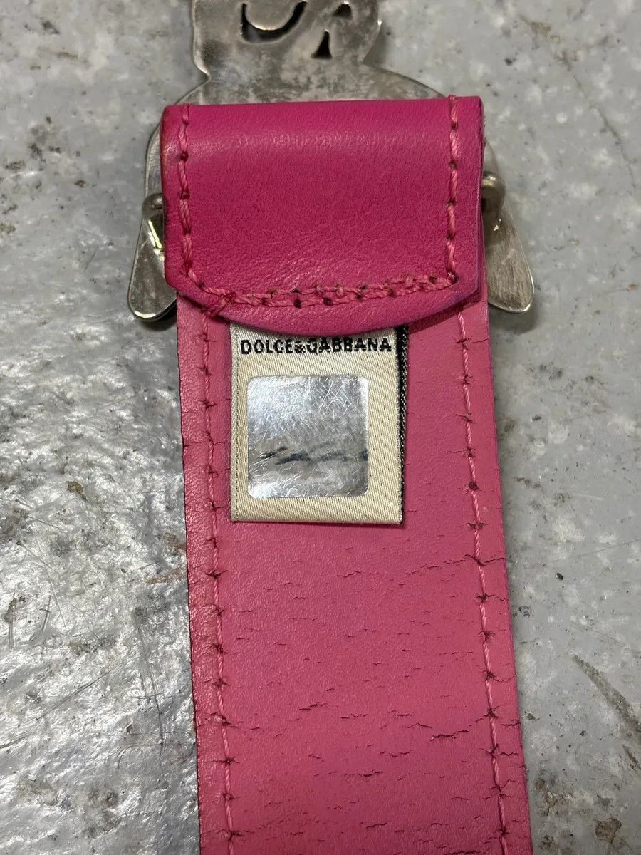 Dolce & Gabbana SS2004 Dolce & Gabbana Art Nouveau Pink Leather Belt Size ONE SIZE - 7 Thumbnail