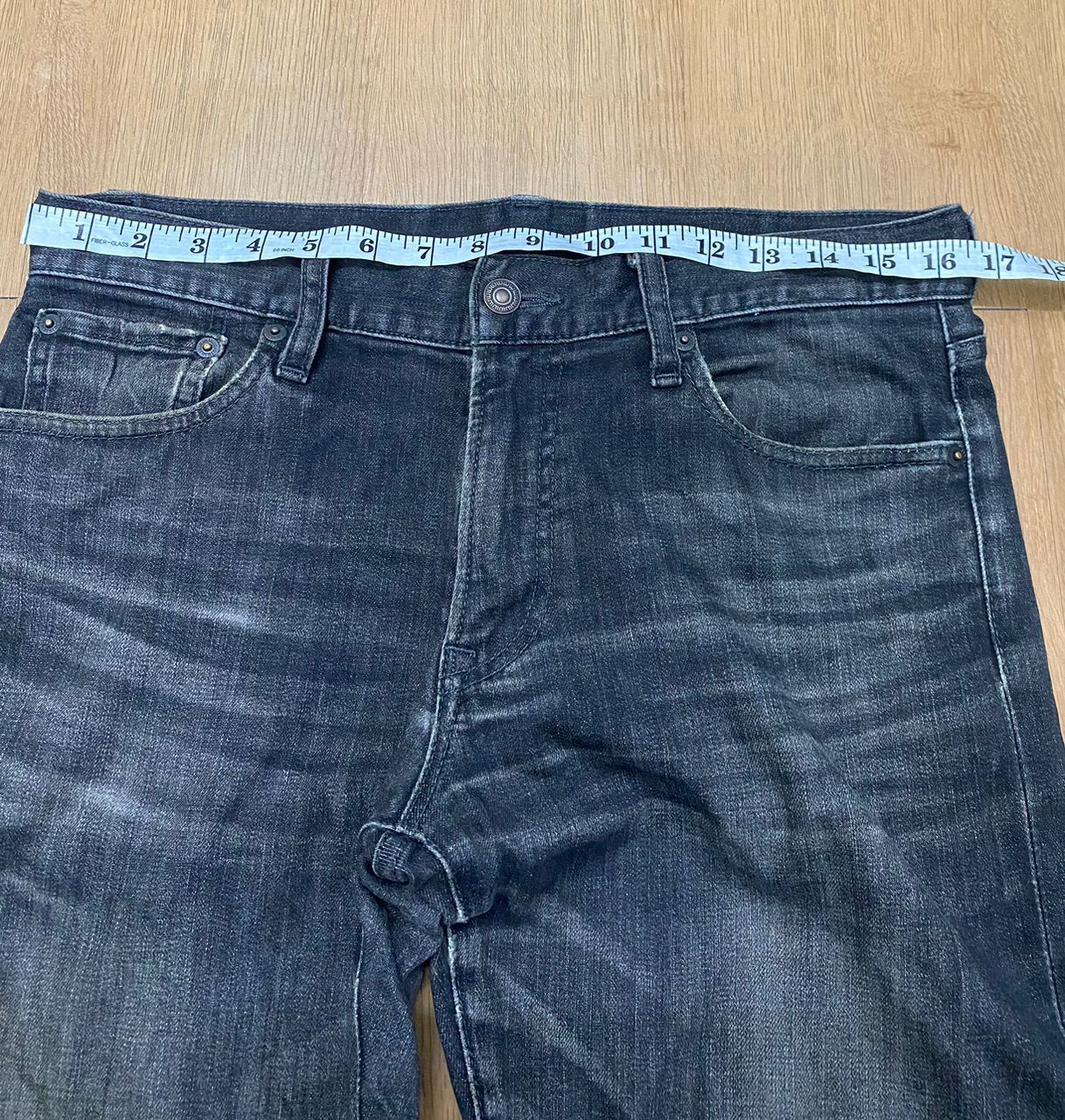Uniqlo W33 Uniqlo Jeans Slim Fit Rapper Distressed Denim Jeans Size US 33 - 3 Thumbnail