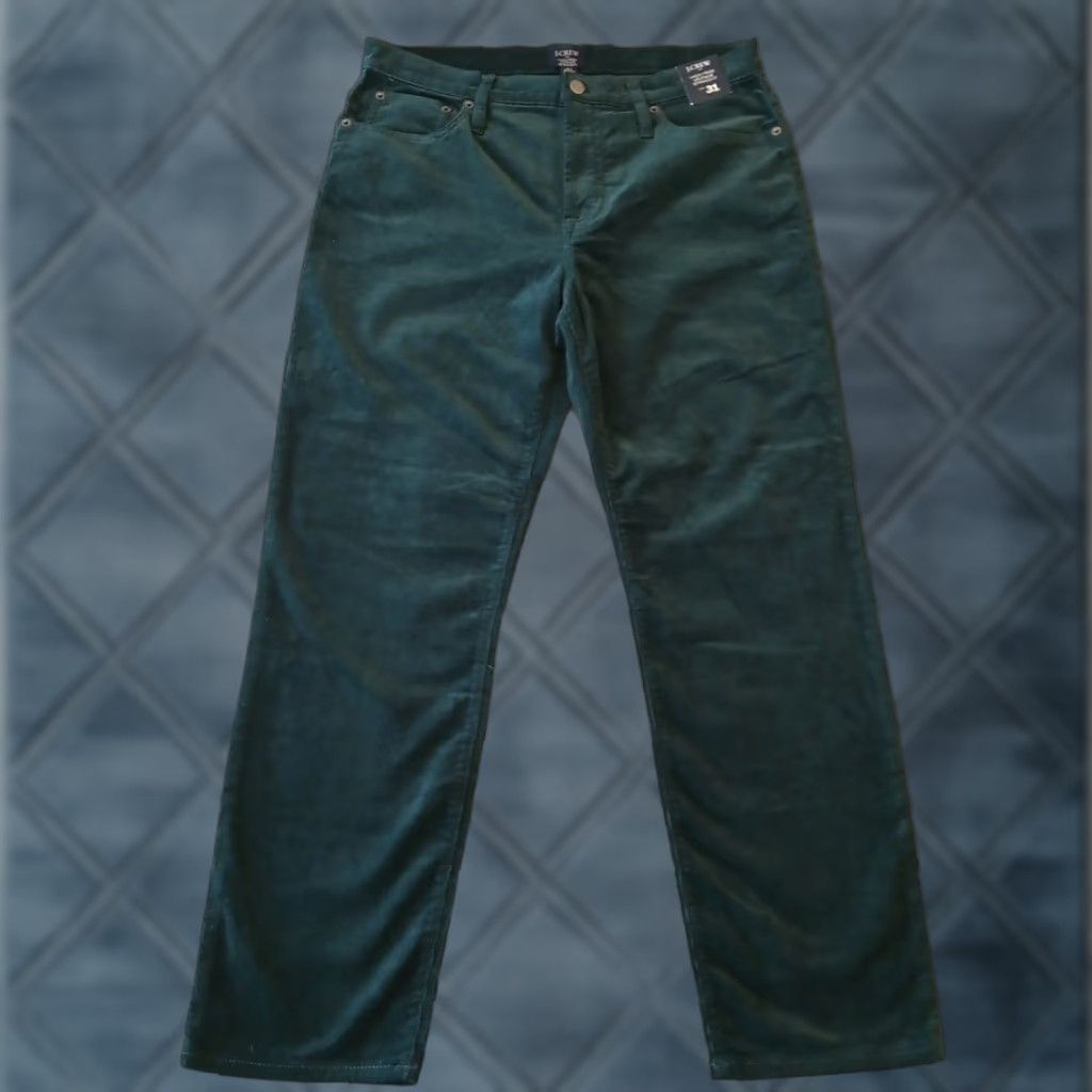 J.Crew J.Crew Pants Womens Size 31 Green Corduroy High Rise 32x27 Chino Straight Pockets Size 24" / US 00 / IT 34 - 1 Thumbnail