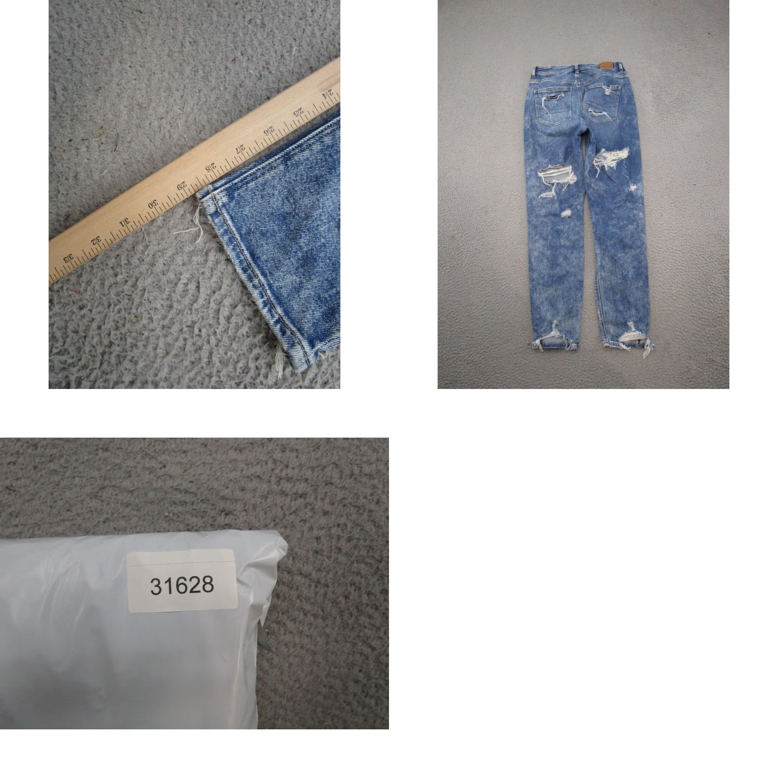 American Eagle Outfitters American Eagle Outfitters High Rise Distressed Denim Mom Jeans Women's Size 4 Regular Blue 90s Style Mens, Womens Size 27" / US 4 / IT 40 - 9 Thumbnail
