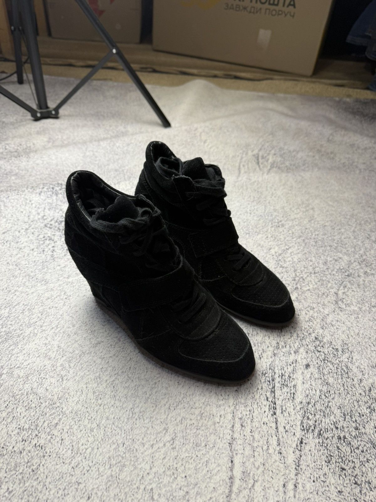 Vintage Isabel Marant Style Hi-Top Sneakers Shoes Y2K Size US 9 / IT 39 - 12 Thumbnail