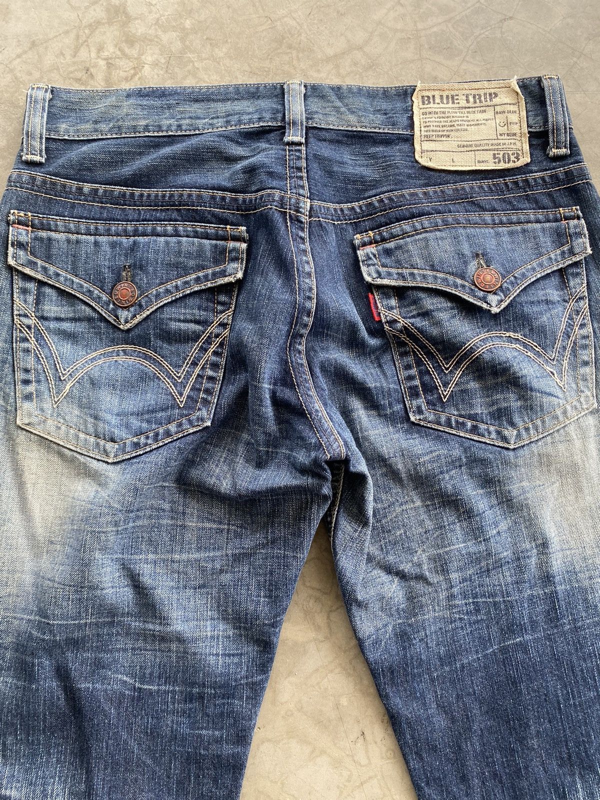 Edwin × Japanese Brand Baggy Jeans Vintage Edwin 503 Distressed Size US 34 / EU 50 - 5 Thumbnail