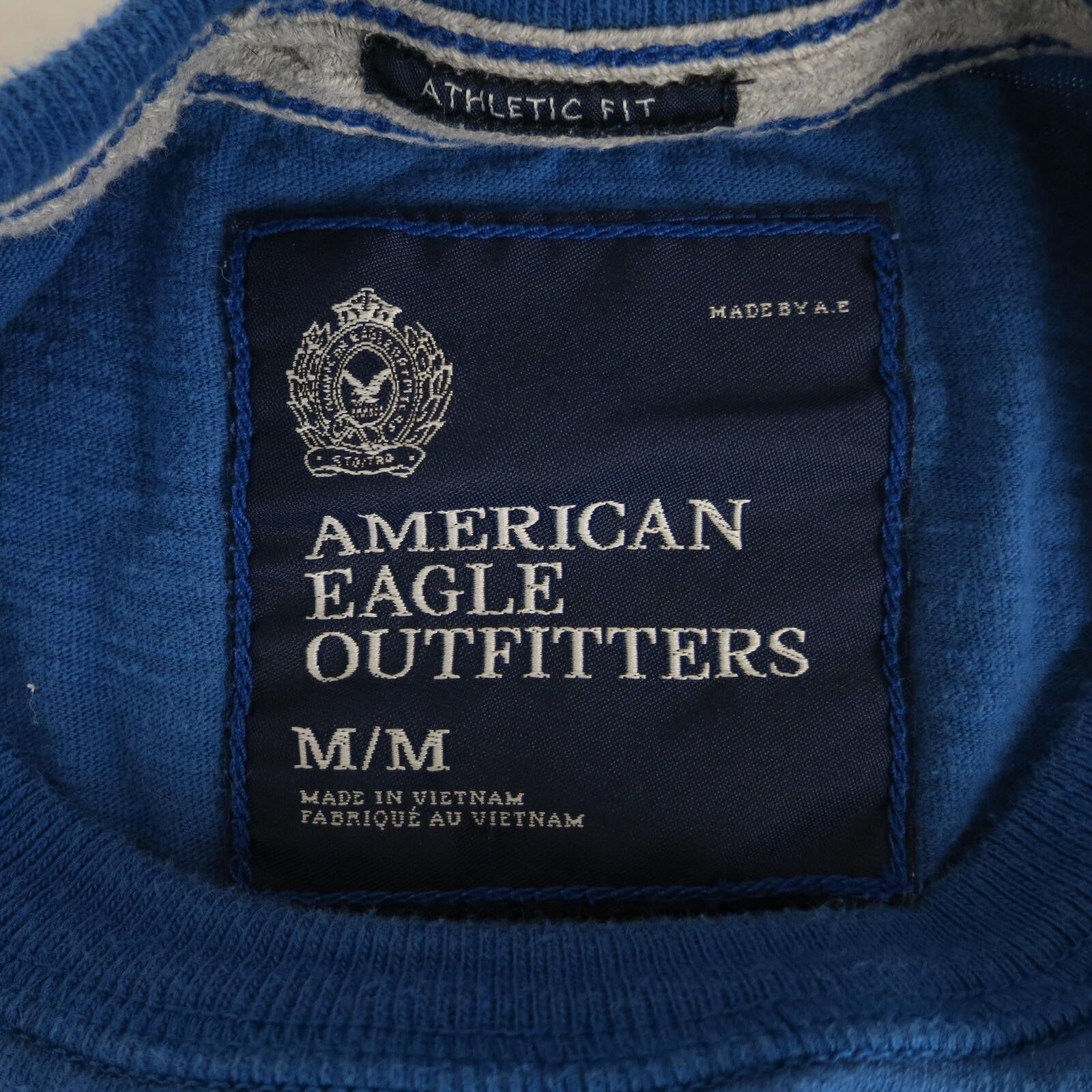 American Eagle Outfitters American Eagle Outfitters Blue Athletic Fit T-Shirt Men's M Size US M / EU 48-50 / 2 - 3 Thumbnail