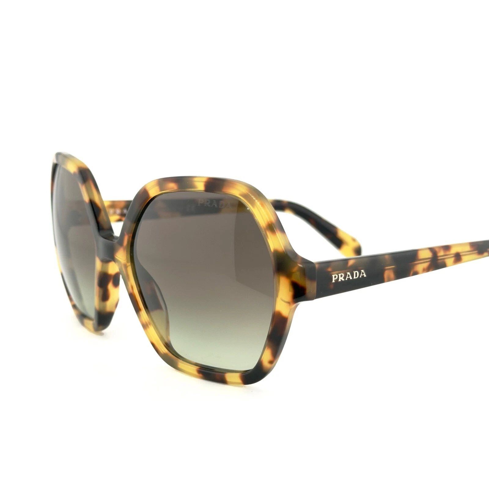 Prada PRADA SOFT POP 06S Geometric Sunglasses Brown Havana SPR06S Size ONE SIZE - 7 Thumbnail
