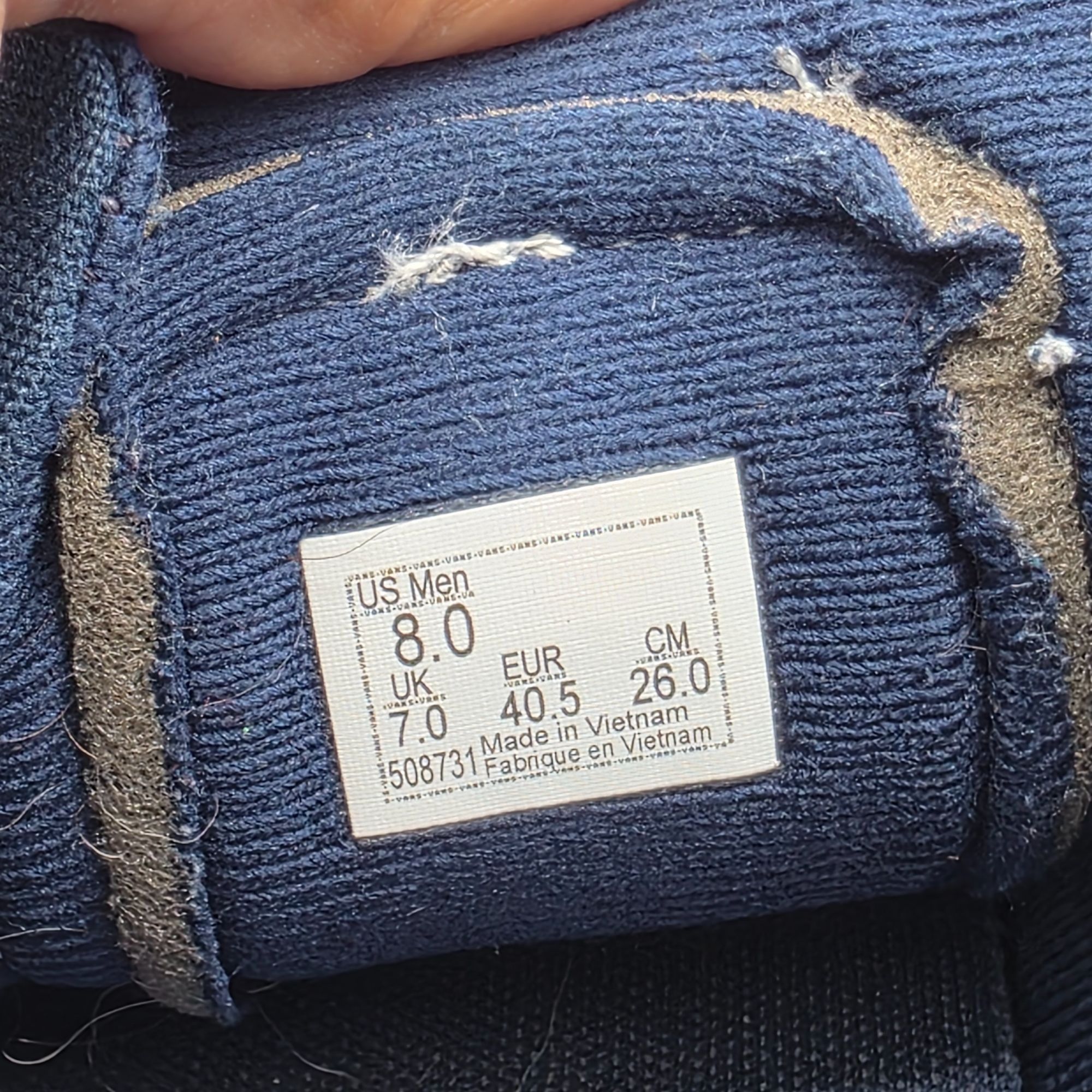 Vans Vans Filmore Mens Size 8 Dress Blue Suede Sneaker Shoes Casu Size US 8 / EU 41 - 7 Thumbnail