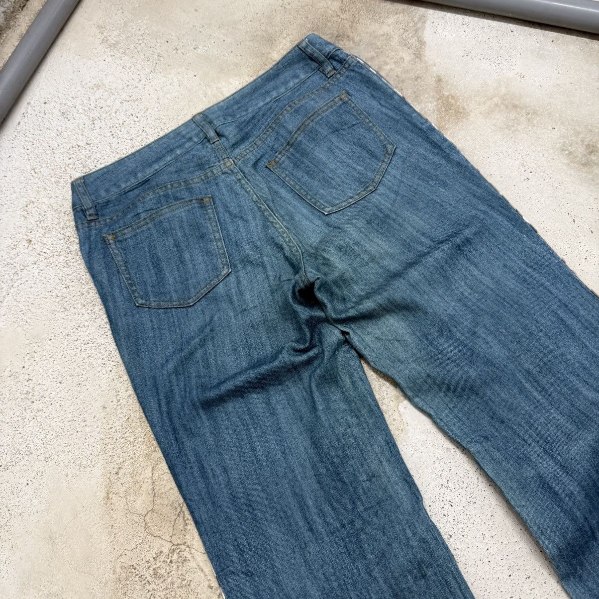 Burberry Flare Burberry Nova Check Line Whisker Denim Pants Size 27" / US 4 / IT 40 - 9 Thumbnail